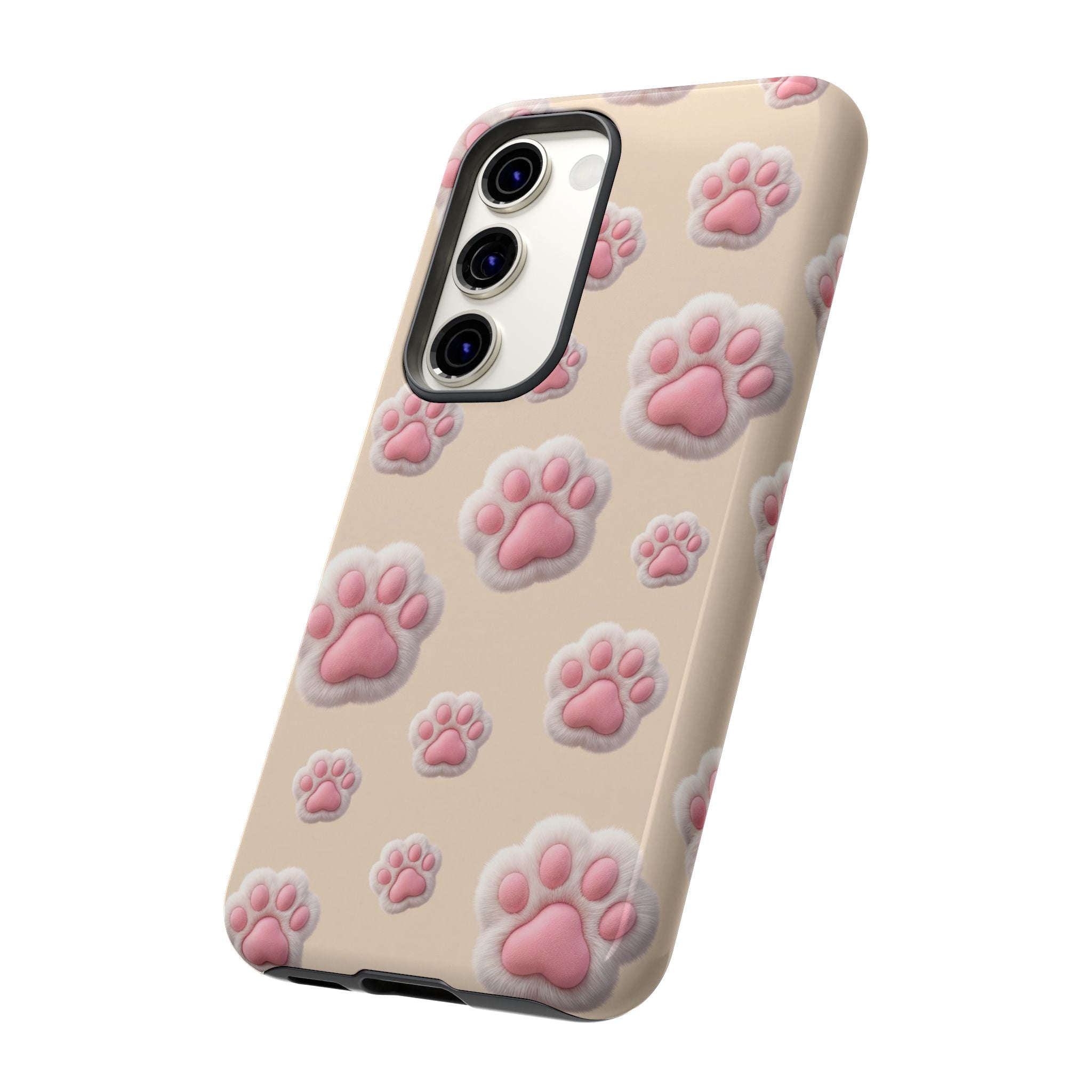 Golden Retriever Paw Print Phone Case | Cute Pink Paw Pattern for Dog Lovers | iPhone & Samsung