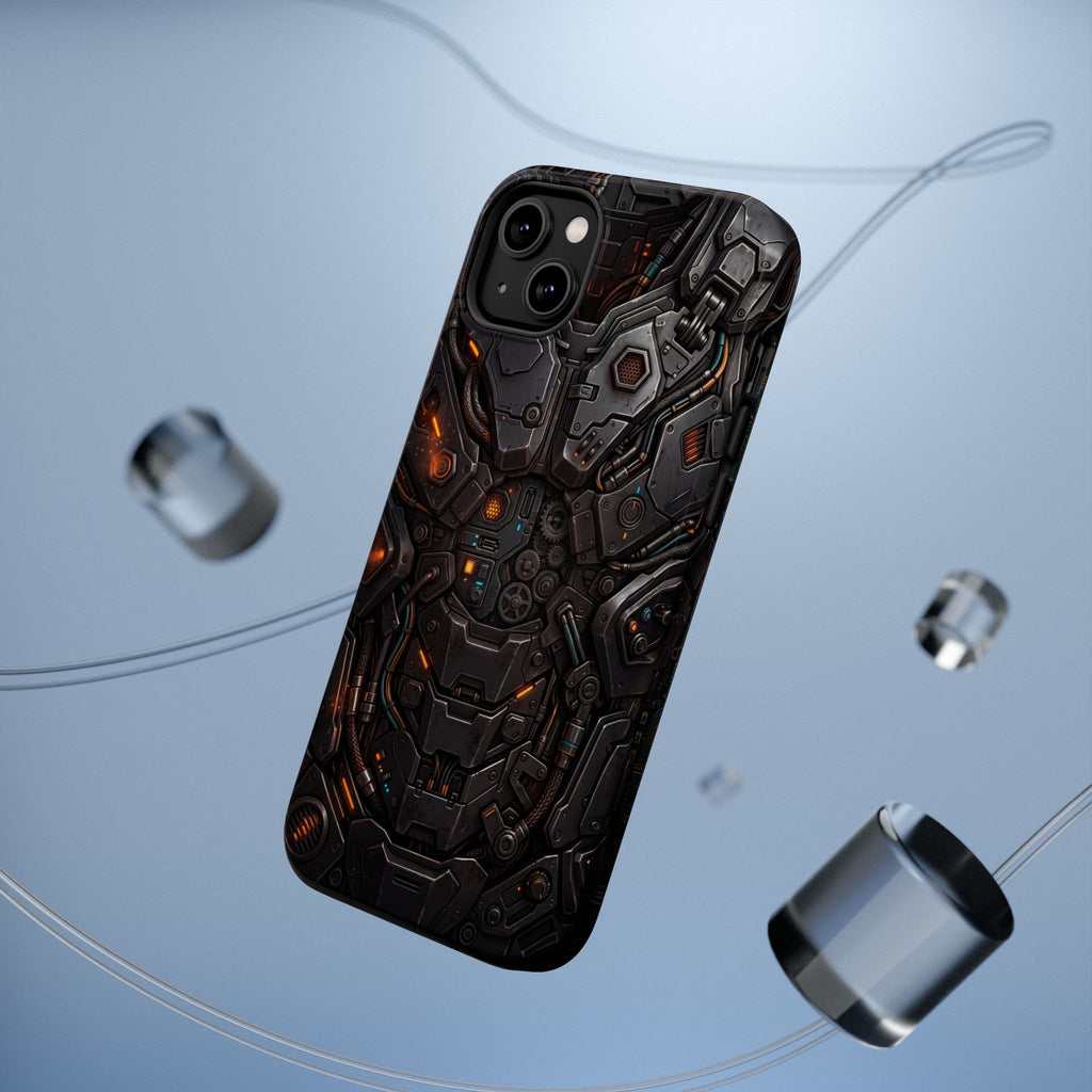 Mech Armor Phone Case — Industrial Circuit Wireless Charging Cover