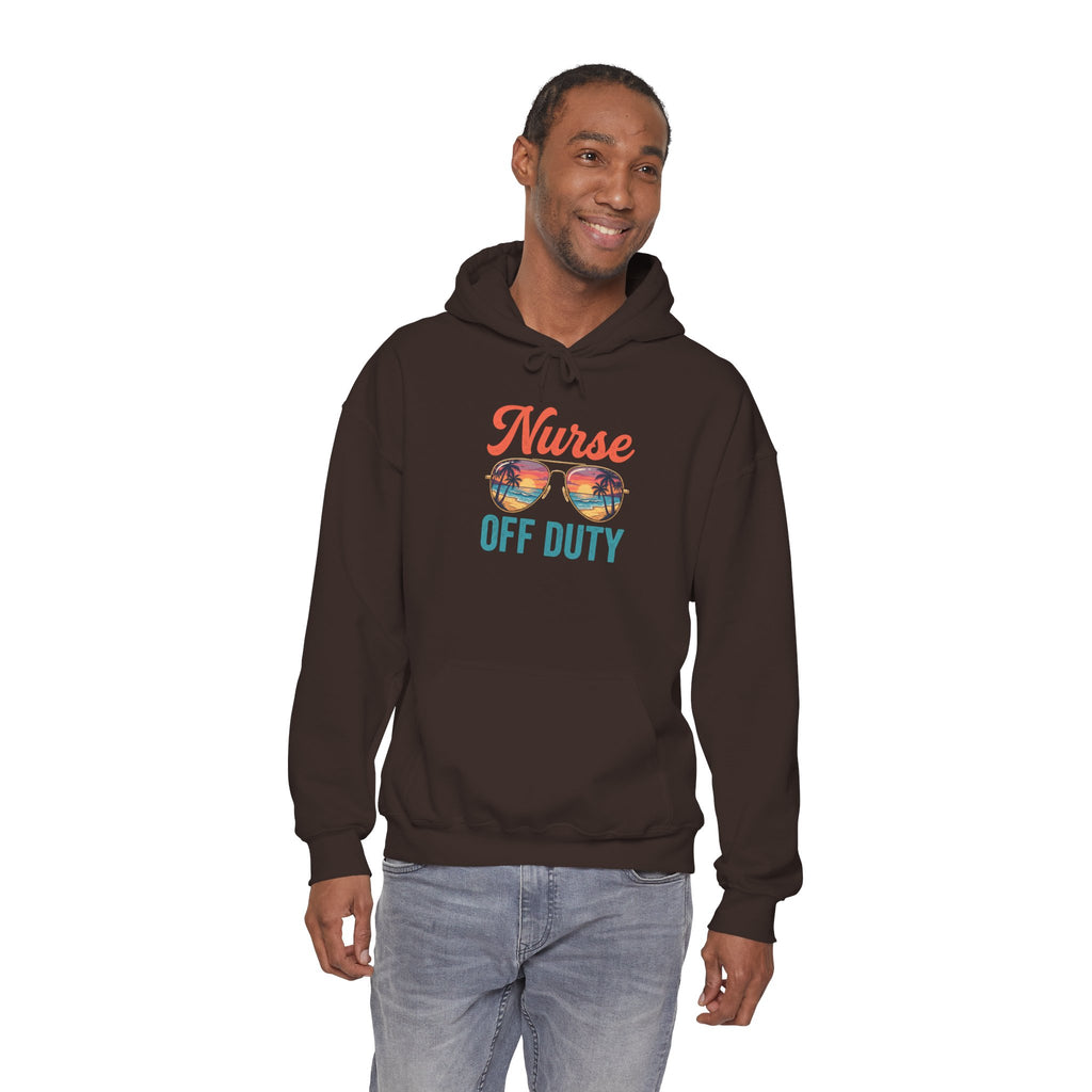 Nurse Off Duty Hoodie — Beach Vacation Nurse Graphic Pullover