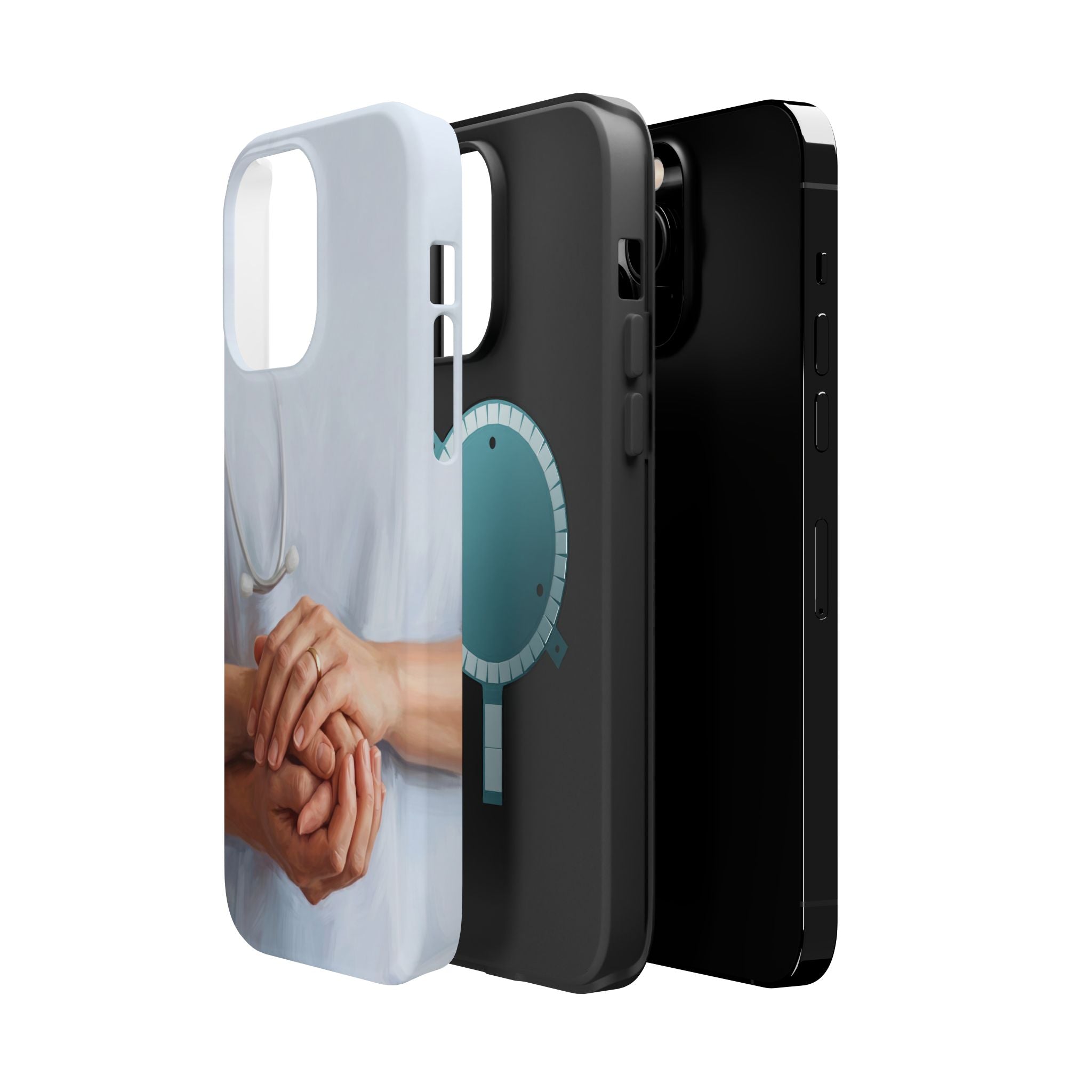 Impact-Resistant Phone Case — Caring Hands Wireless Charging Cover
