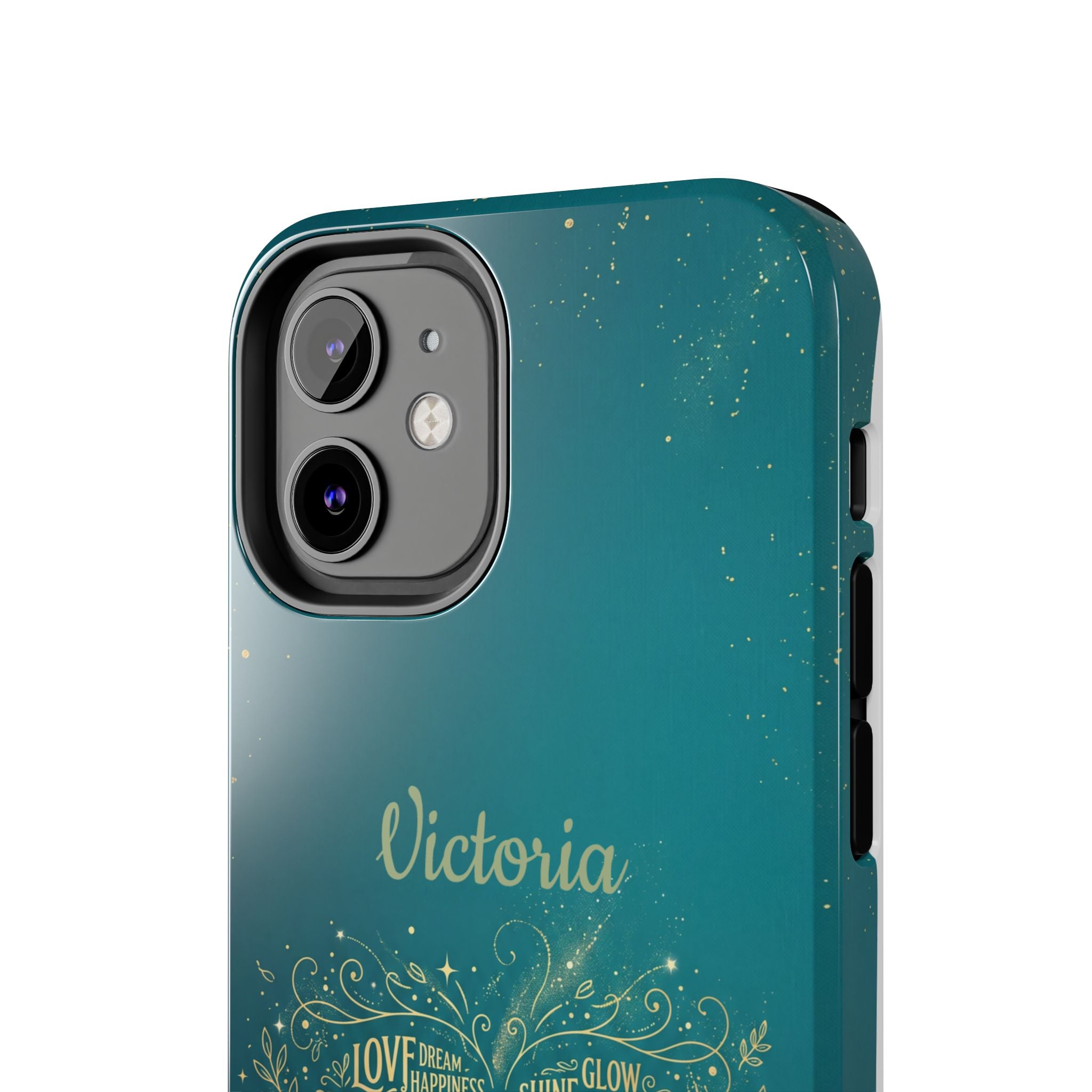 Personalized Teacher Phone Case — Custom Name Heart Word Art Design