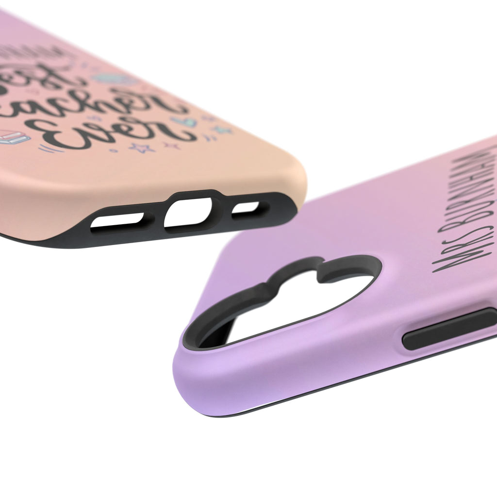 Best Teacher Ever Personalized Phone Case — Wireless Charging Cover