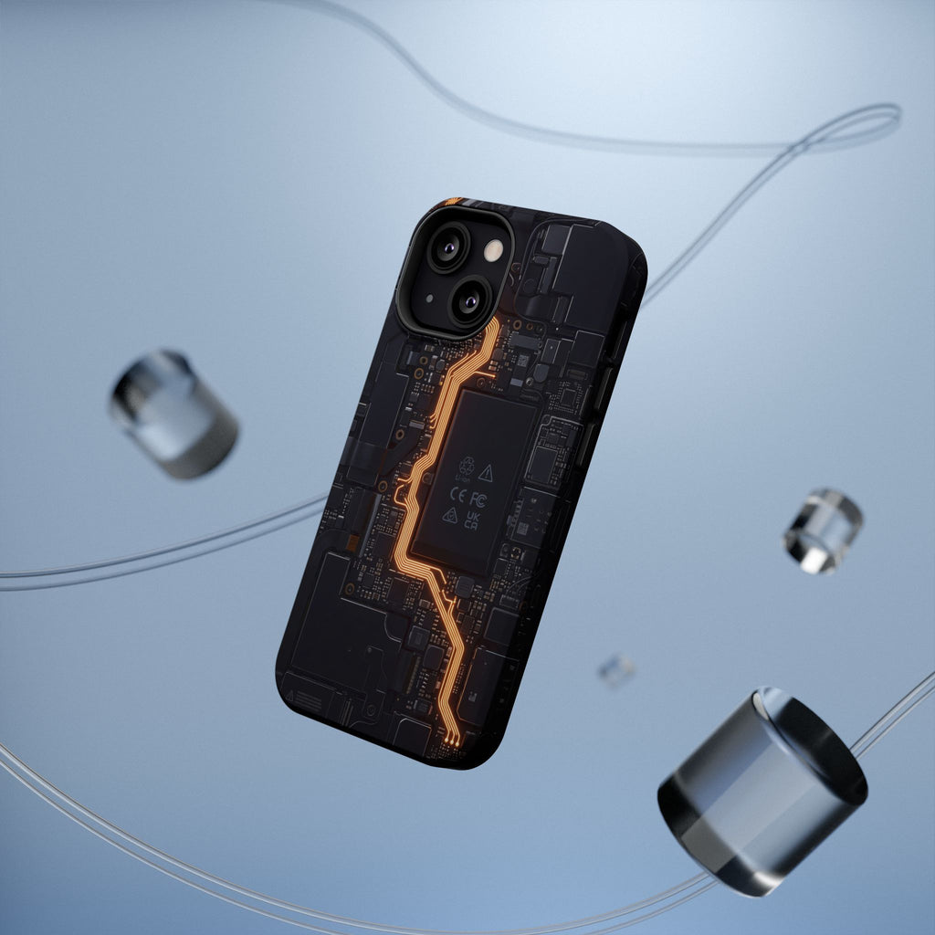 Electrician Circuit Bolt Phone Case — Impact-Resistant Wireless Charging Cover