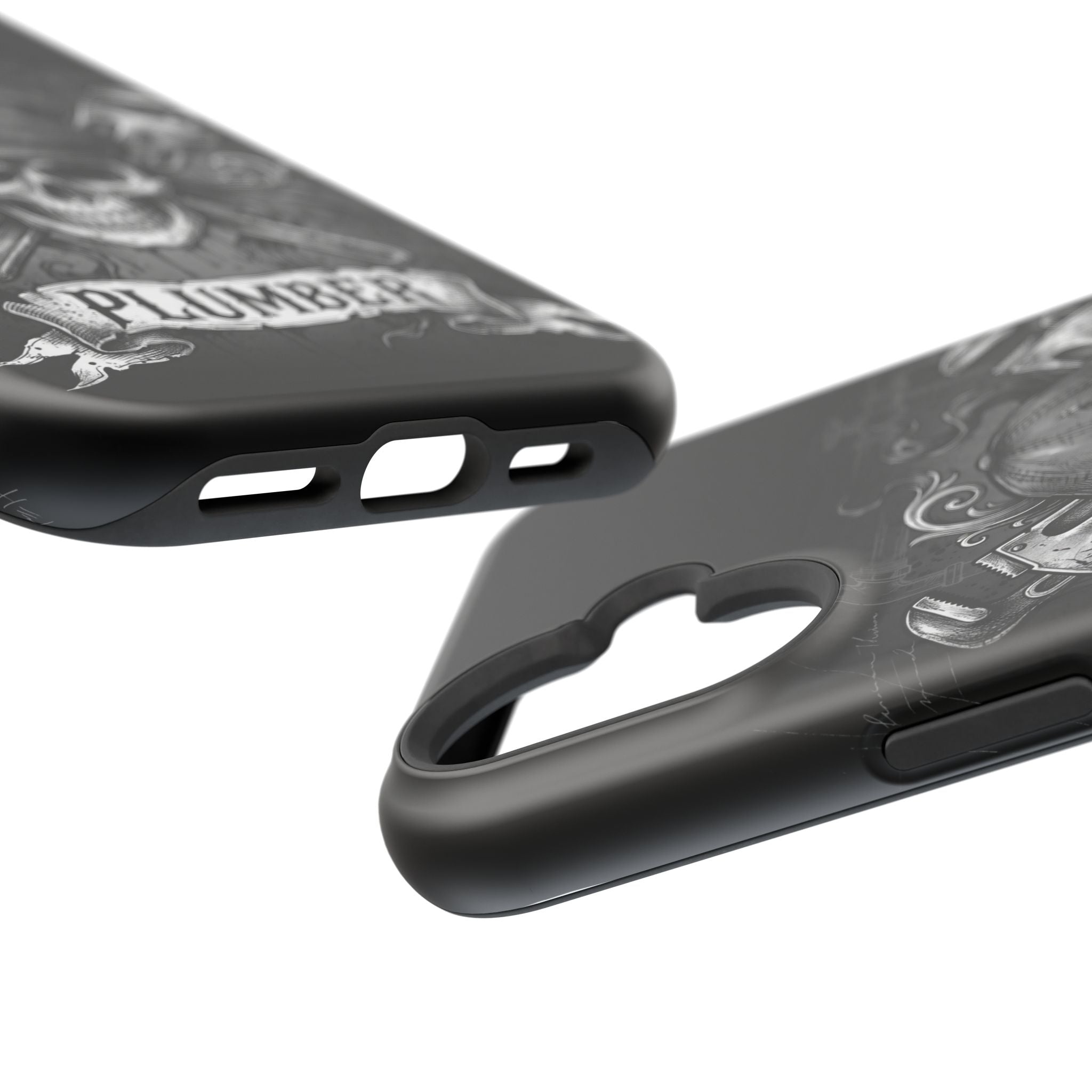 Skull & Wrenches Plumber Phone Case — Wireless Charging Cover