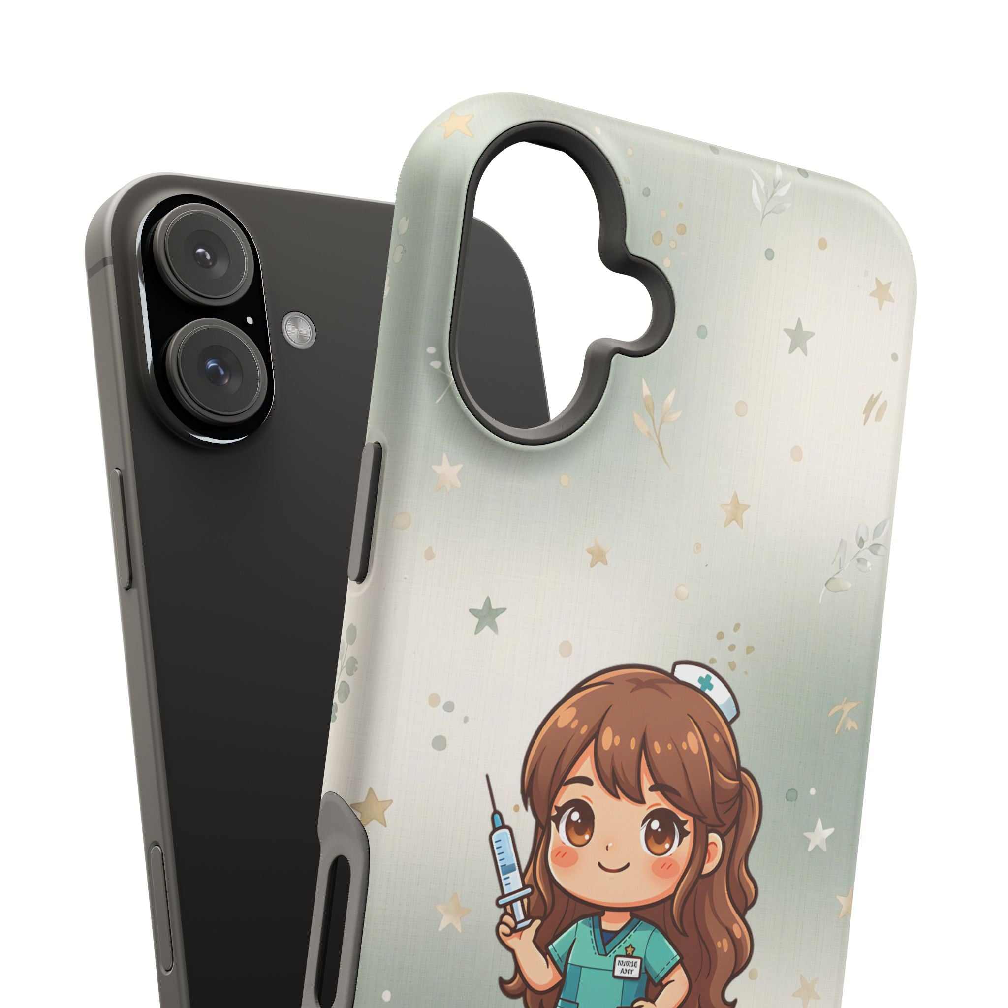 Personalized Nurse with Syringe Phone Case — Wireless Charging Cover