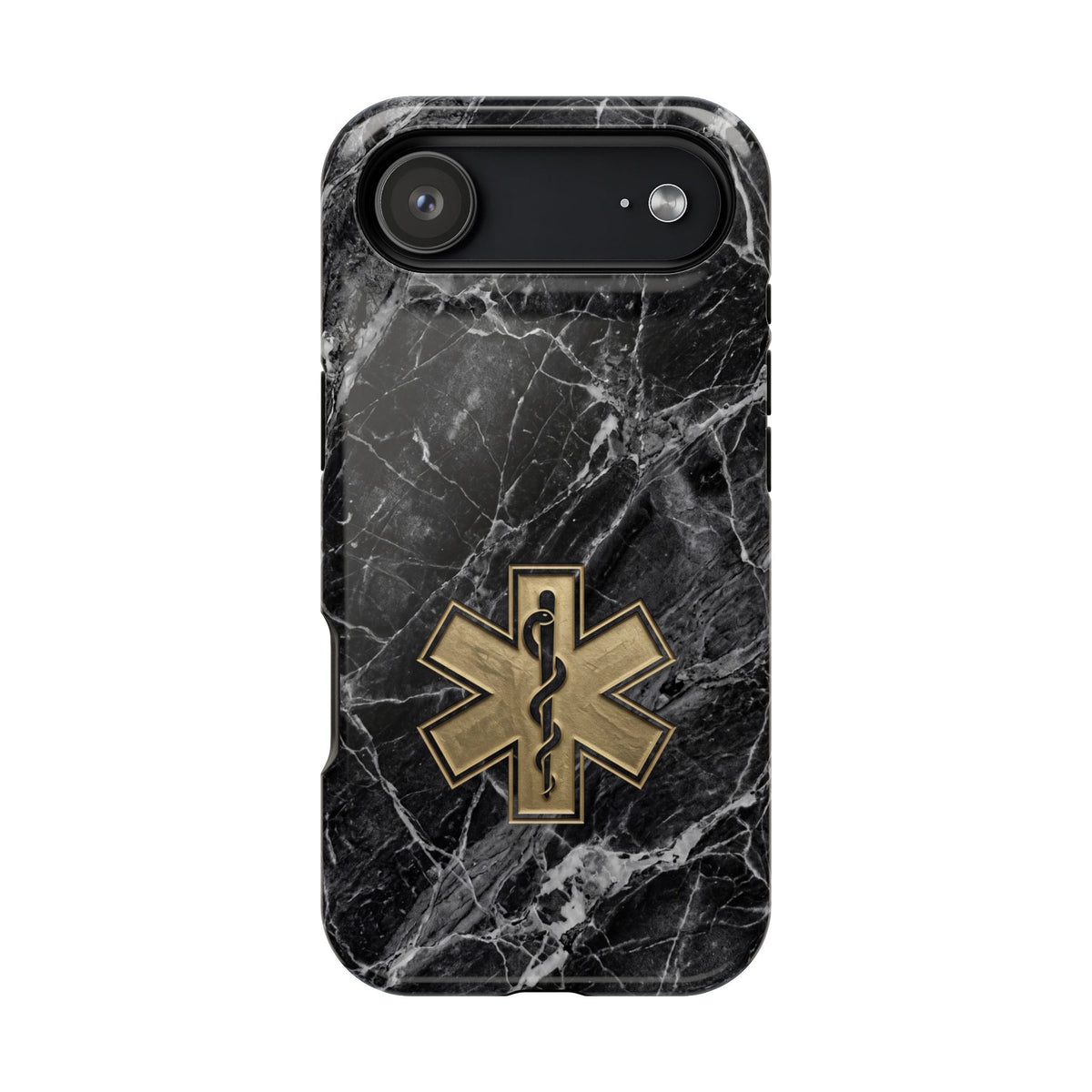 Paramedic/EMT Marble Phone Case — Magnetic Wireless Charging Cover