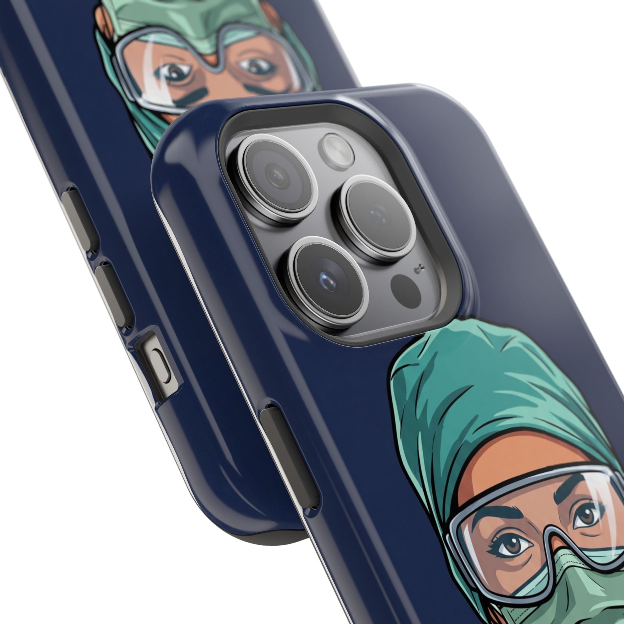 Bold Nurse Portrait Phone Case — Magnetic Wireless Charging Cover