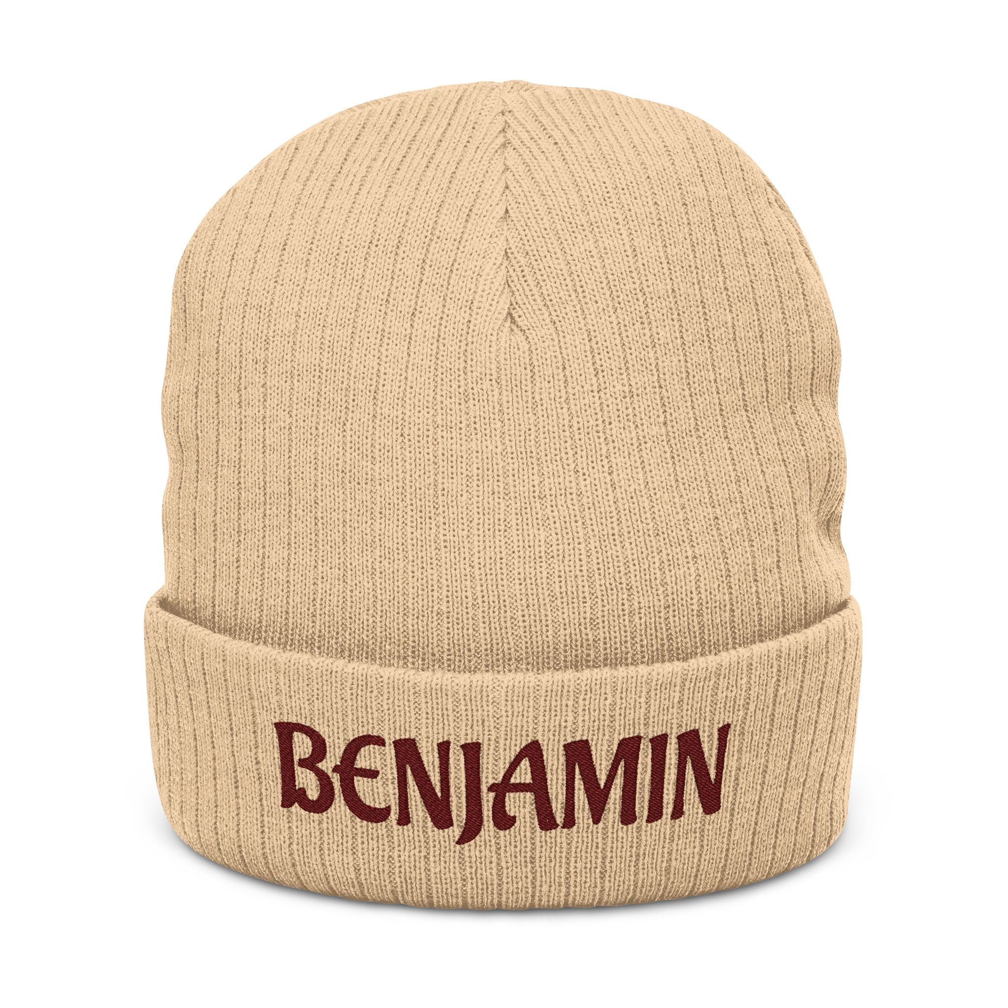 Plumber's Personalized Name Embroidered Ribbed Knit Beanie