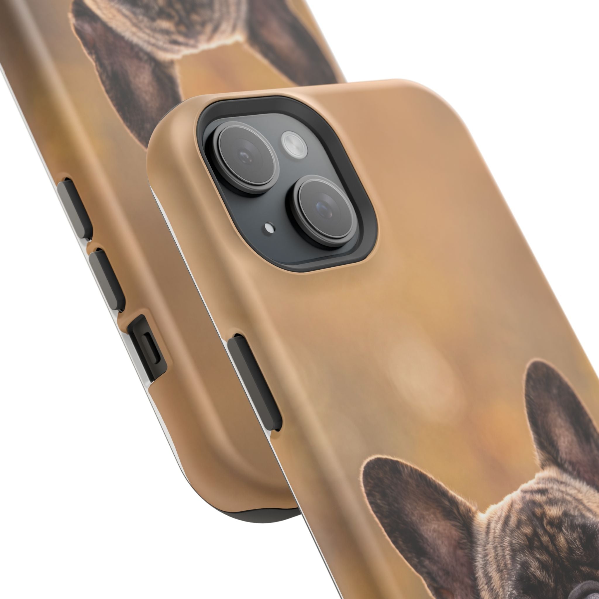 Brindle French Bulldog Phone Case — Impact-Resistant Wireless Charging Cover
