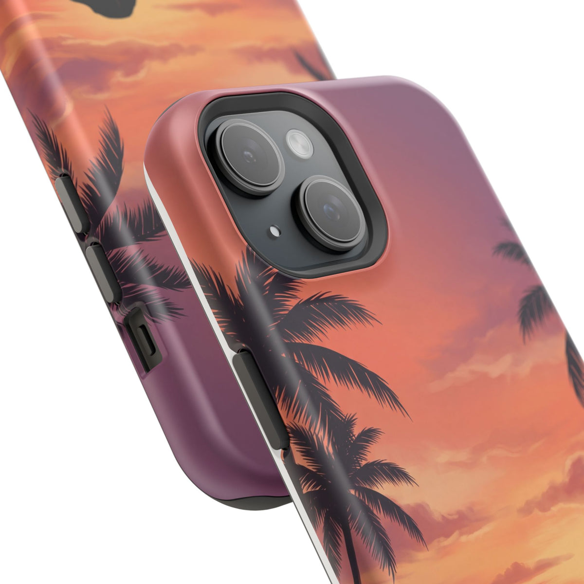 Personalized Dachshund Tropical Beach Sunset Phone Case — Wireless Charging Cover