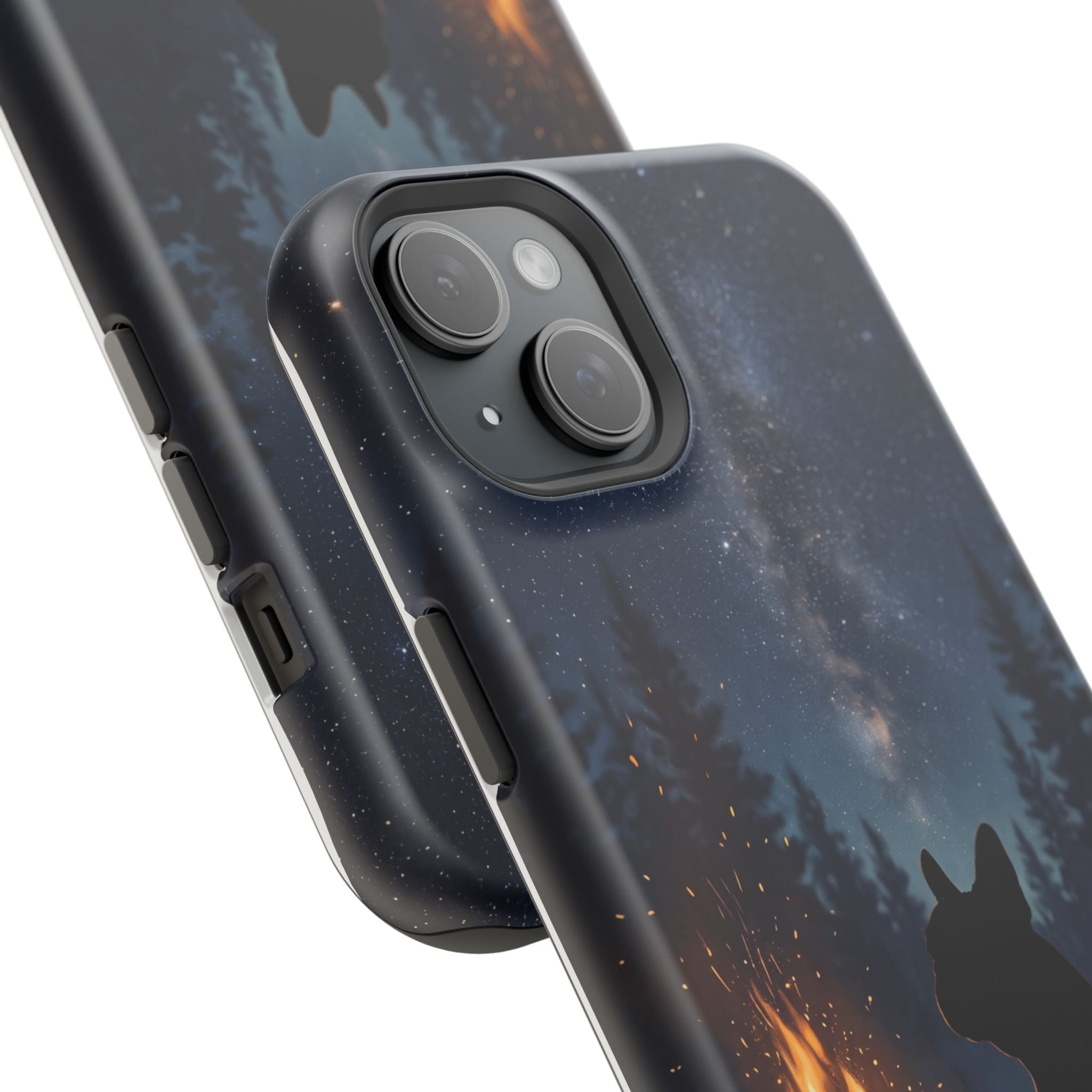 Personalized French Bulldog Campfire Phone Case — Wireless Charging Cover