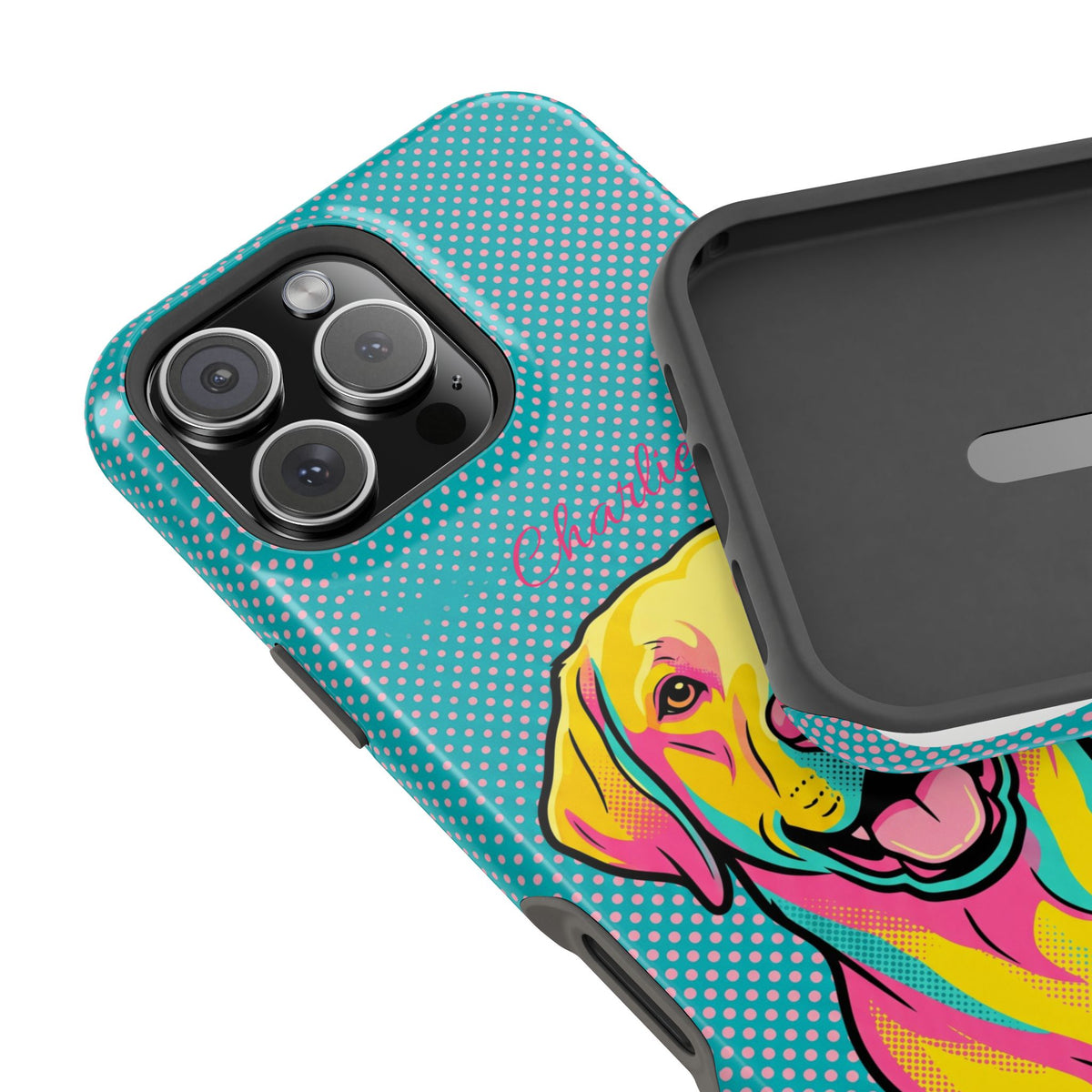 Personalized Pop Art Labrador Phone Case — Tough Magnetic Case with Wireless Charging