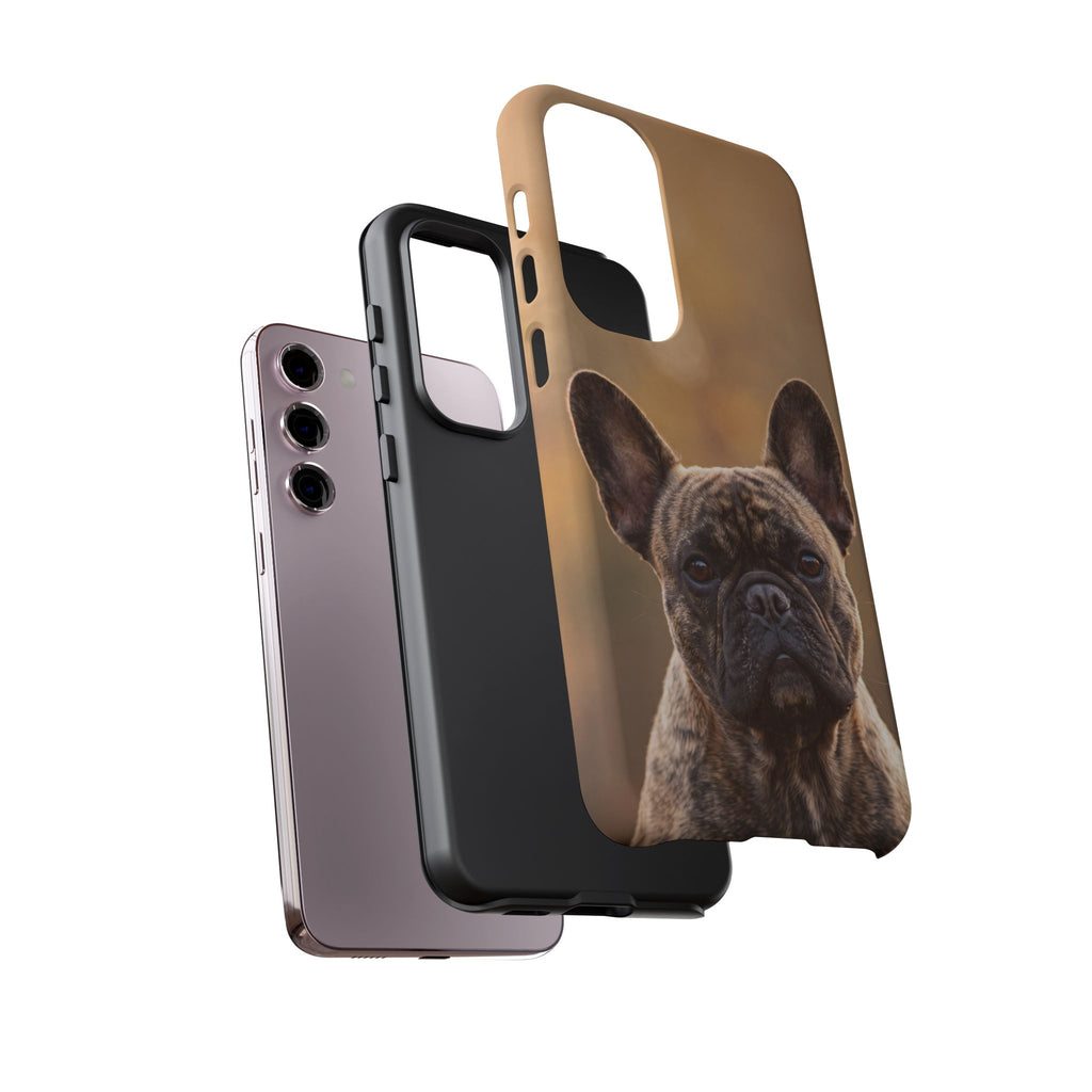 French Bulldog Portrait Phone Case | Realistic Brindle Frenchie Photo Case | iPhone & Samsung