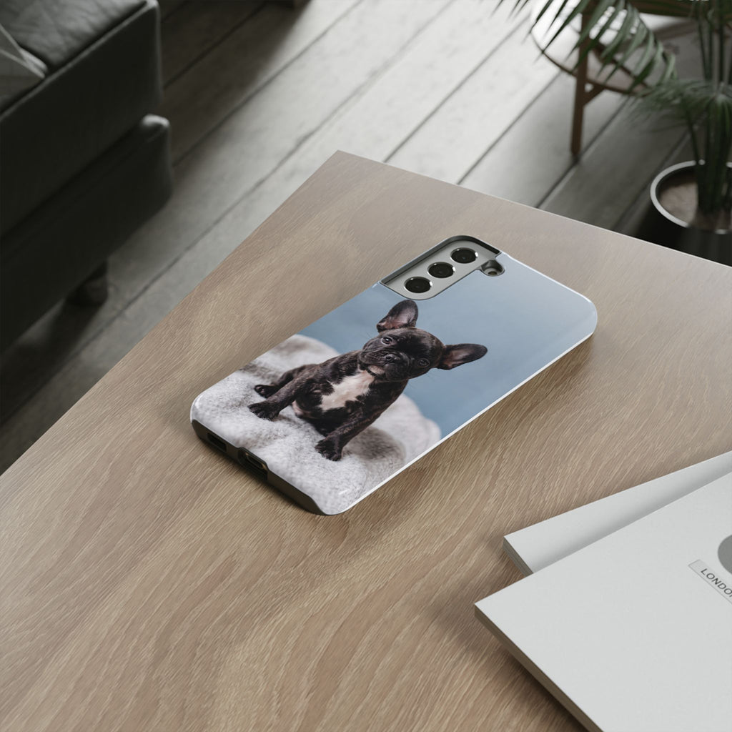 French Bulldog Puppy Phone Case | Adorable Brindle Frenchie Portrait | Samsung & iPhone