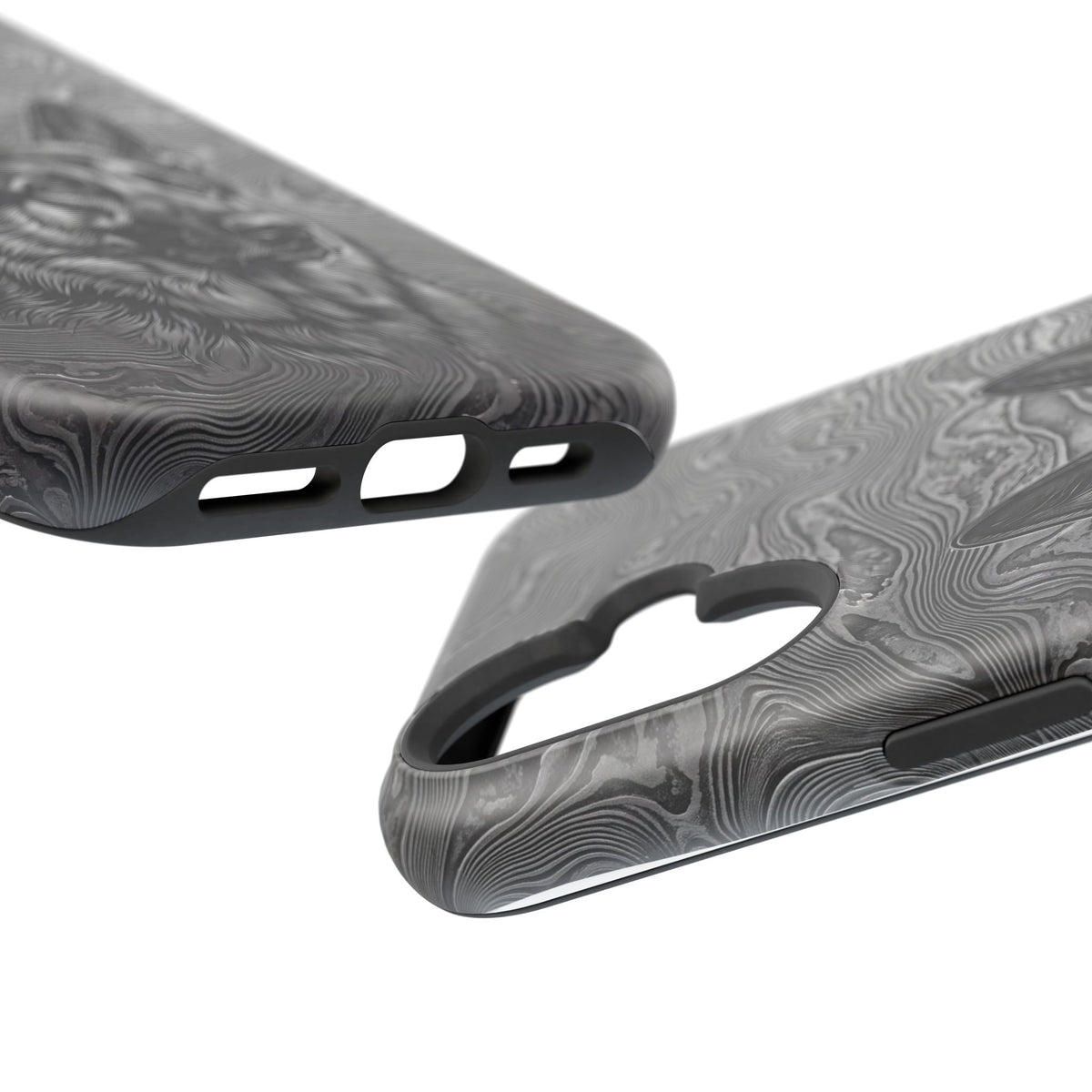German Shepherd Phone Case | Damascus Art — Tough Magnetic Case with Wireless Charging