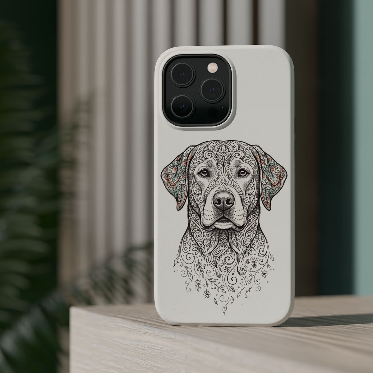 Mandala Labrador Phone Case — Tough Magnetic Case with Wireless Charging