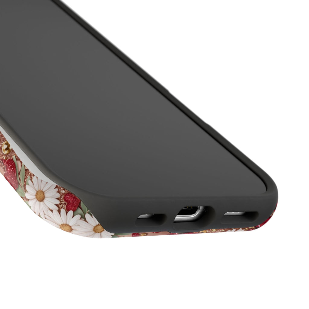 Personalized Vintage Floral Teacher Phone Case — Wireless Charging Cover