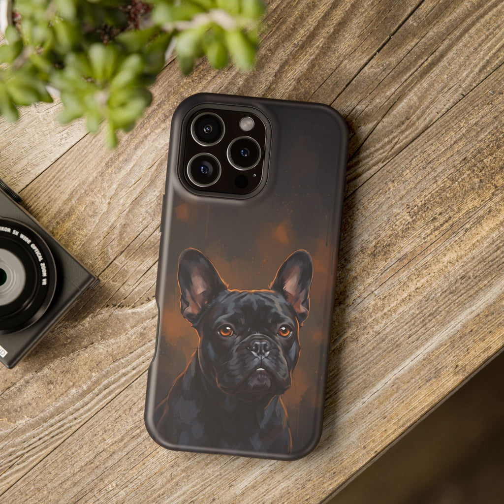 French Bulldog Portrait Phone Case — Impact-Resistant Wireless Charging Cover
