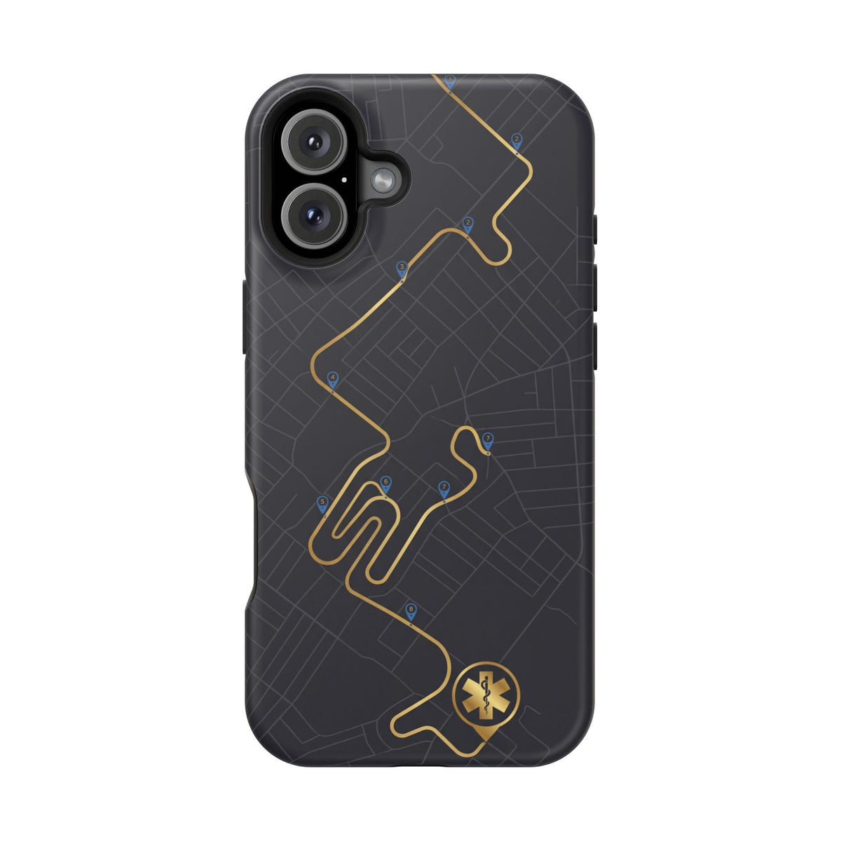 Paramedic/EMT Route Line Phone Case — Magnetic Wireless Charging Cover