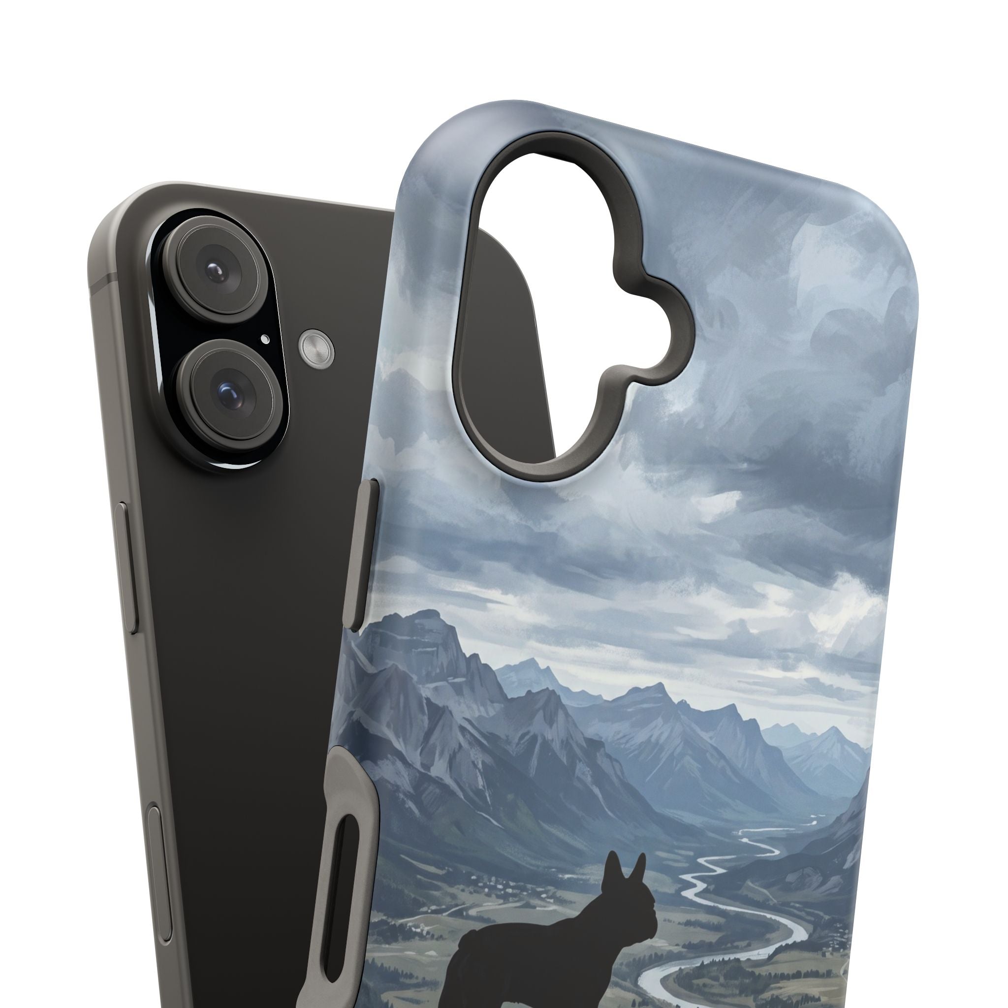 Personalized French Bulldog Mountain Valley Phone Case — Wireless Charging Cover