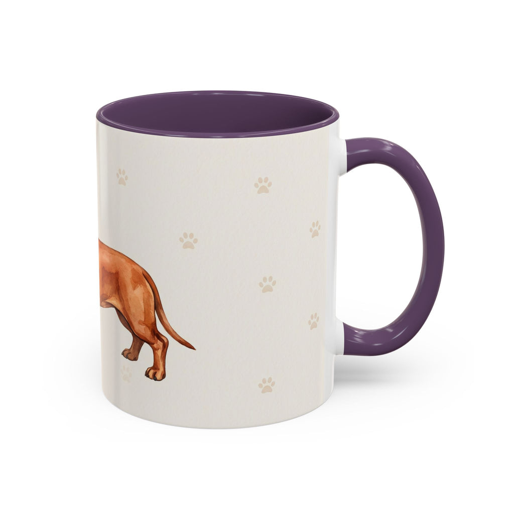 Dachshund Lover Mug – Wiener Dog with Scarf, Cute Watercolor Dachshund Gift Mug