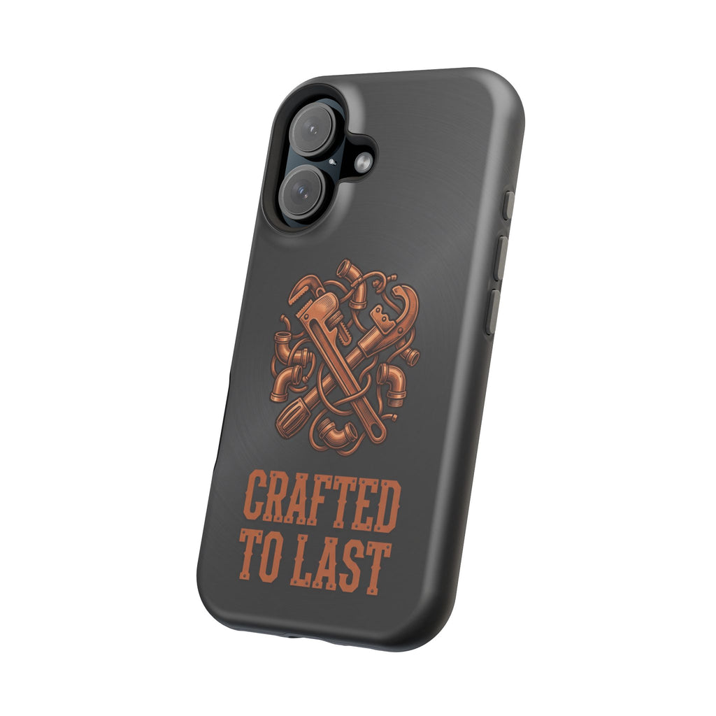 Crafted to Last Phone Case — Crossed Wrenches Wireless Charging Cover