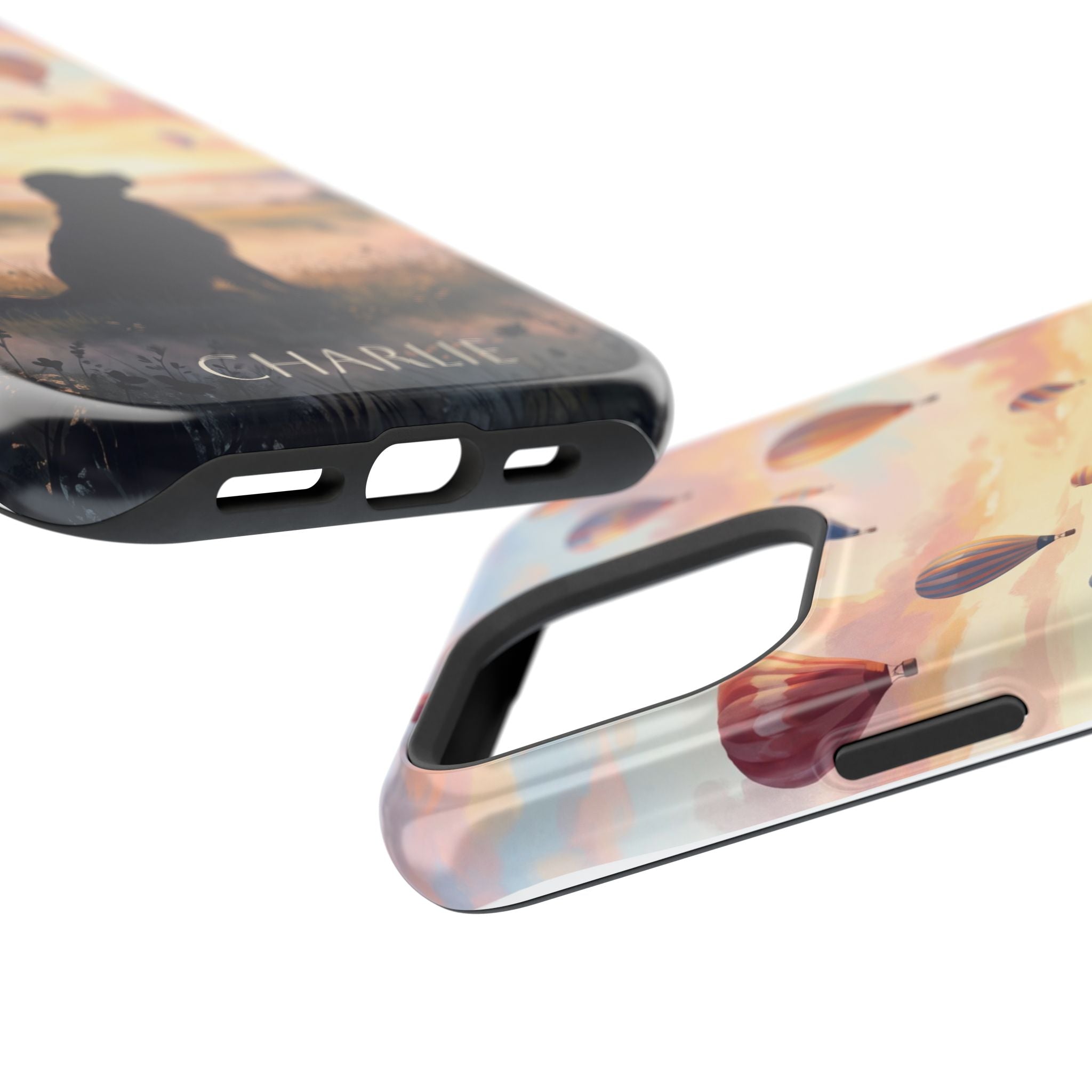 Personalized Golden Retriever Hot Air Balloon Phone Case — Wireless Charging Cover