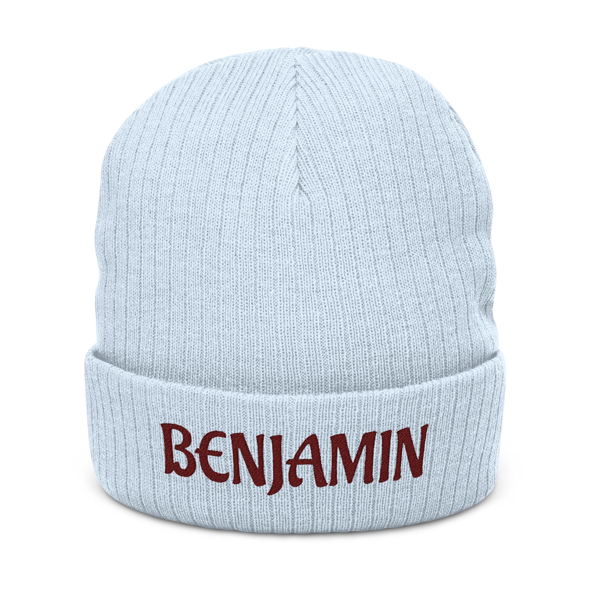 Plumber's Personalized Name Embroidered Ribbed Knit Beanie