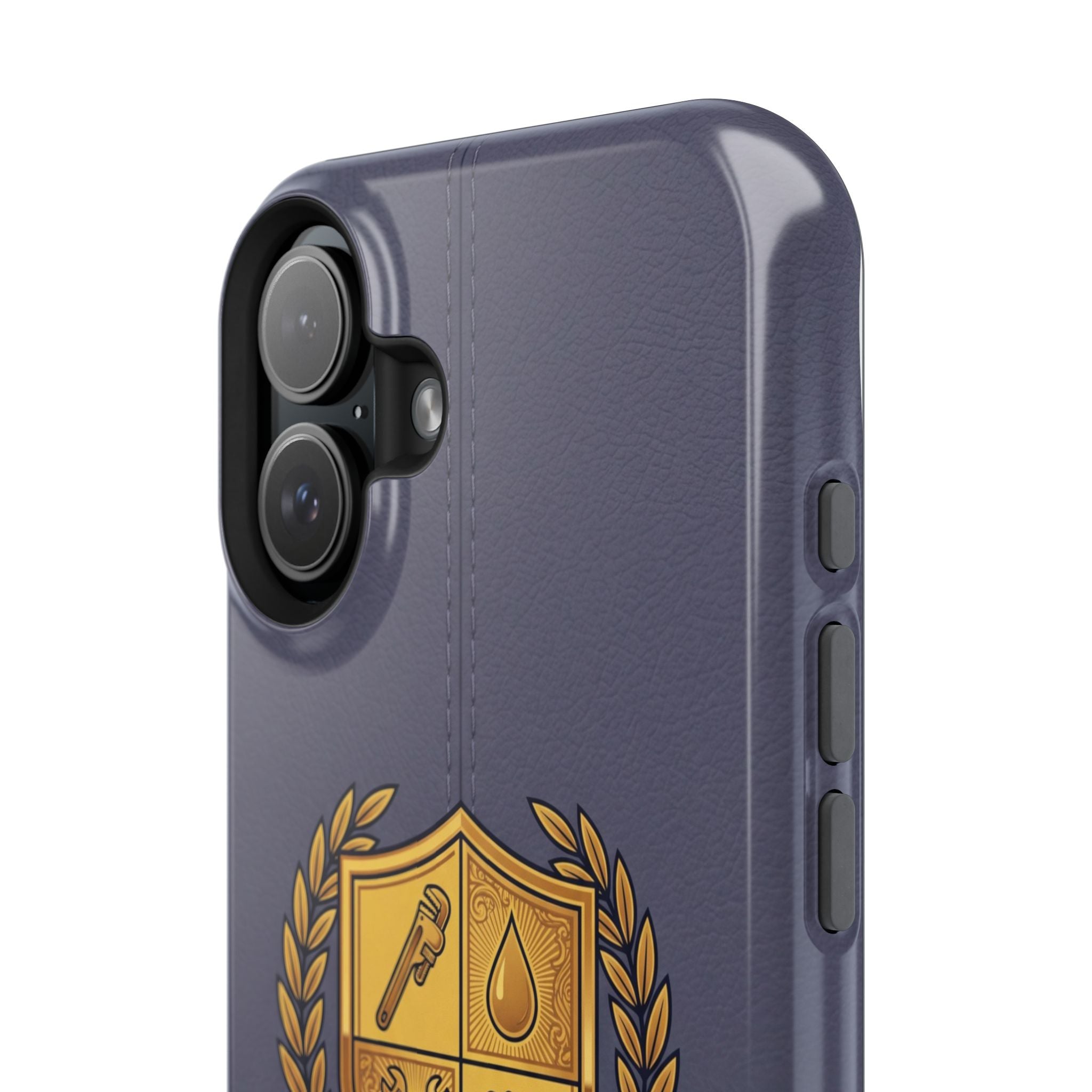 Master Plumber Crest Phone Case — Heraldic Shield Wireless Charging Cover