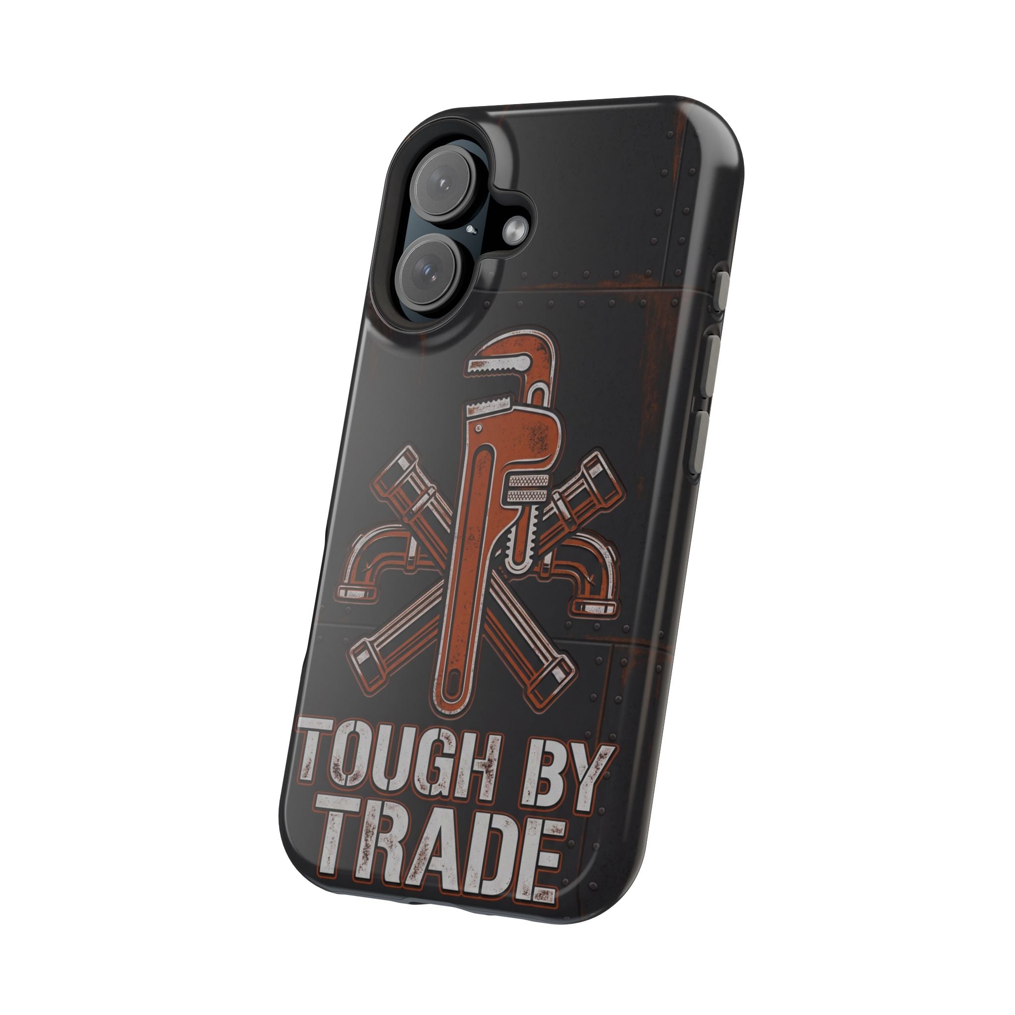 Tough By Trade Phone Case — Crossed Wrenches Wireless Charging Cover