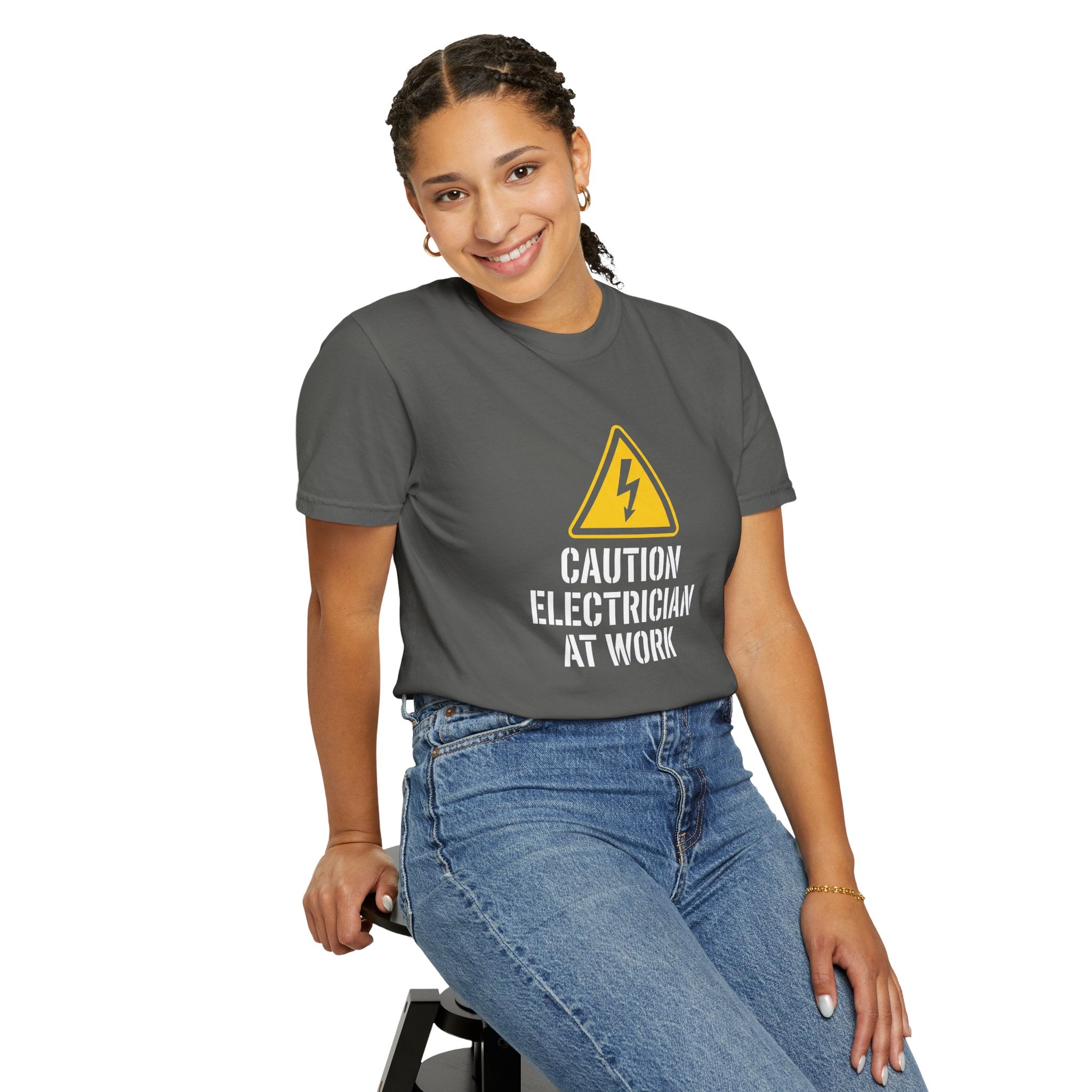 Caution Electrician At Work T-Shirt