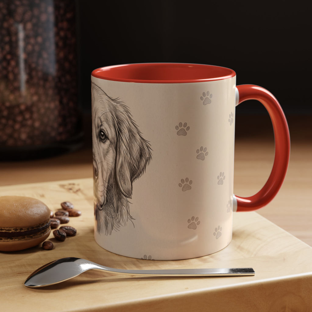 Golden Retriever Sketch Mug | Golden Retriever Lover Gift | Pencil Art Dog Coffee Mug
