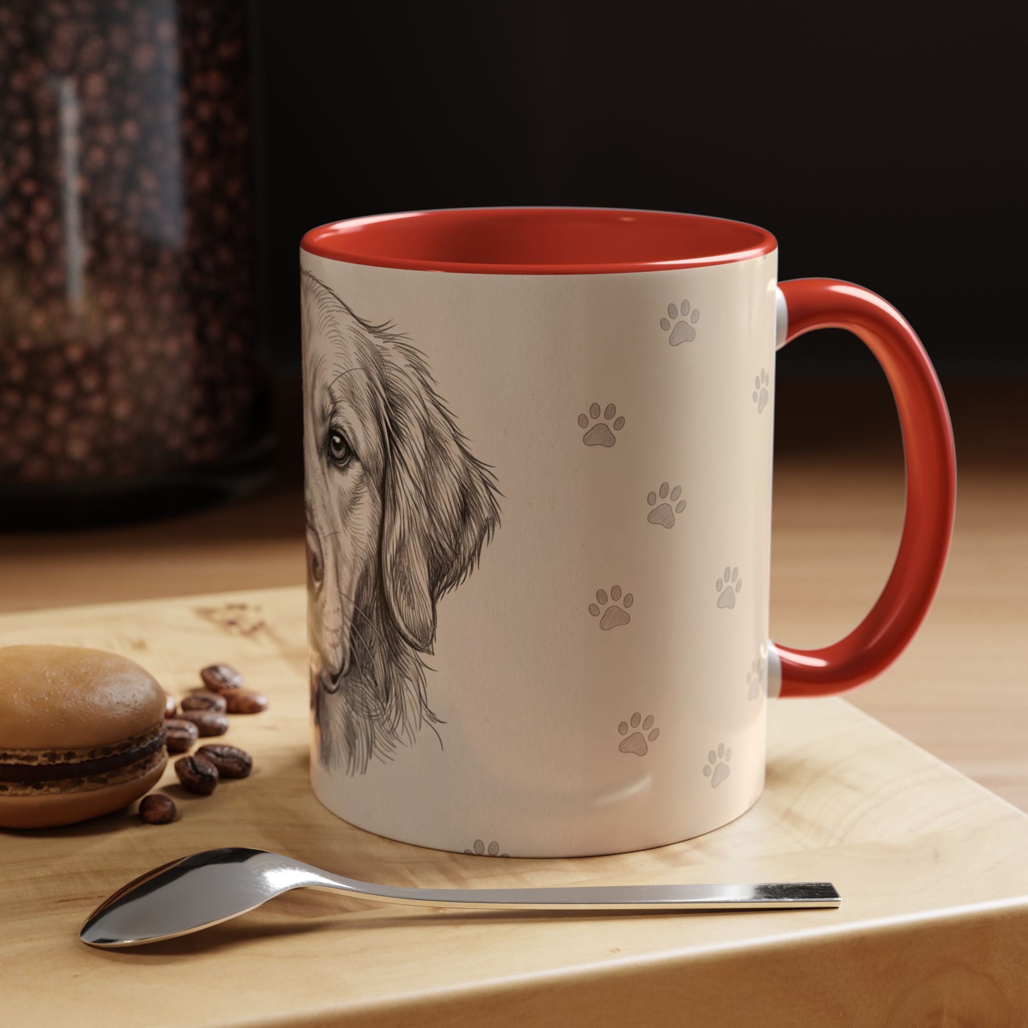 Golden Retriever Sketch Mug | Golden Retriever Lover Gift | Pencil Art Dog Coffee Mug
