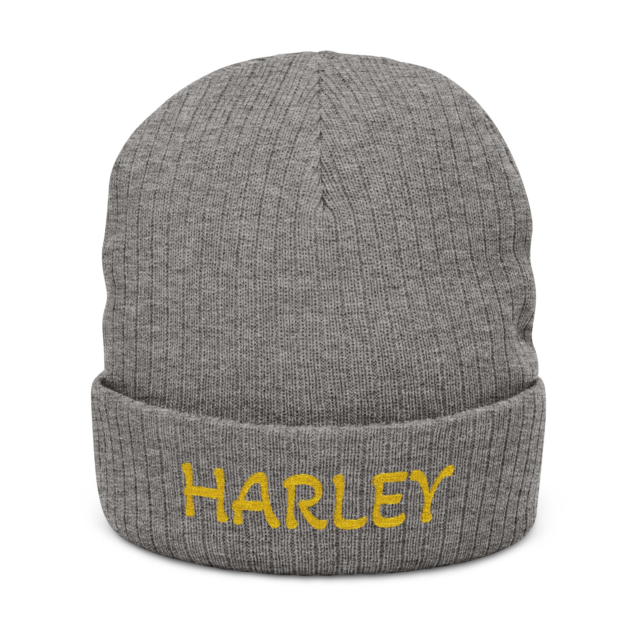 Personalized Name Embroidered Ribbed Knit Beanie