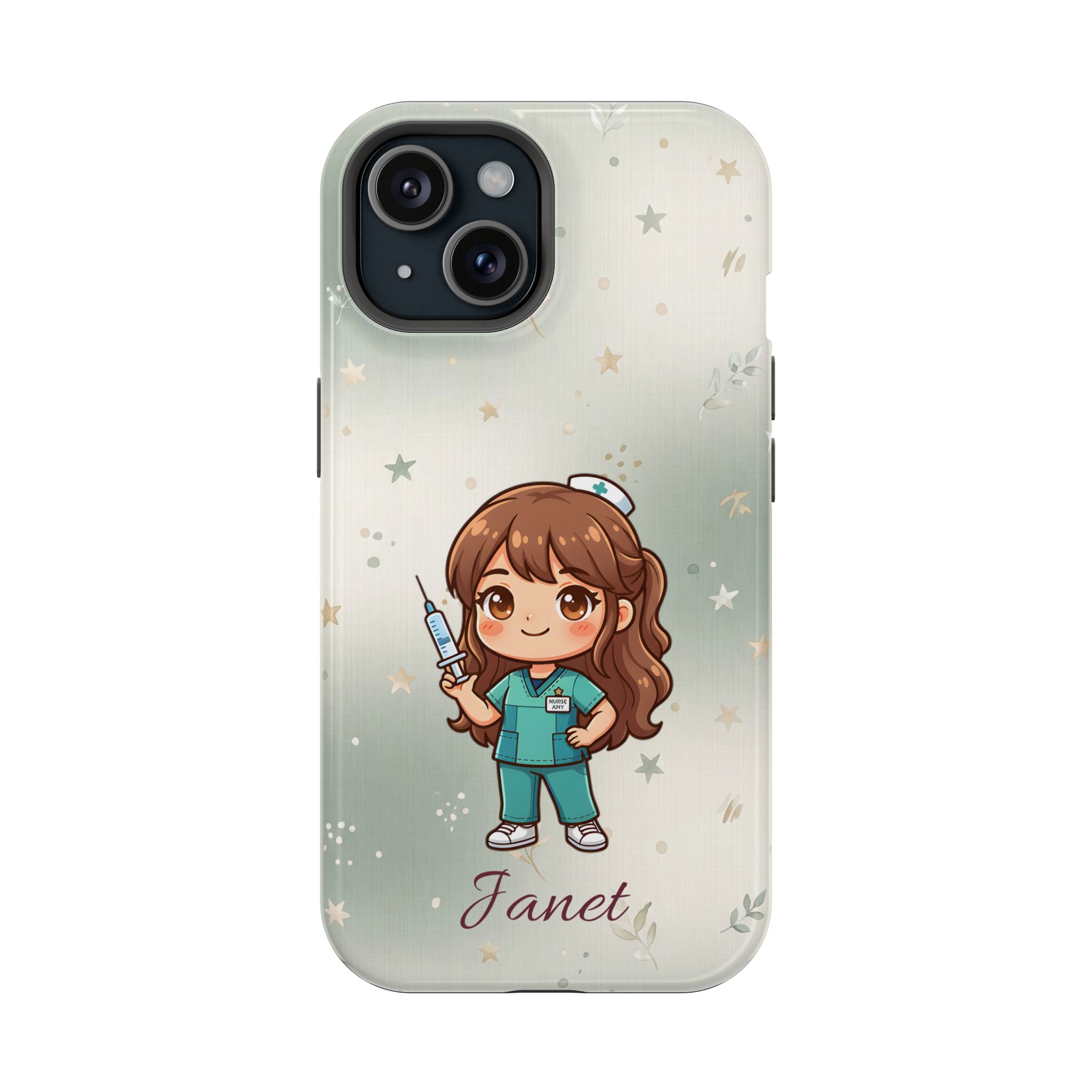 Personalized Nurse with Syringe Phone Case — Wireless Charging Cover