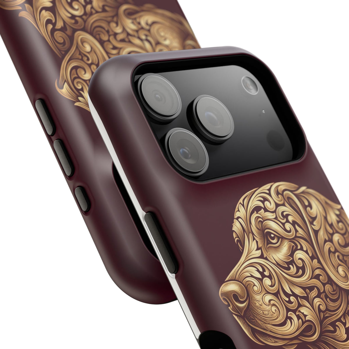 Personalized Gold Filigree Labrador Phone Case — Tough Magnetic Case with Wireless Charging