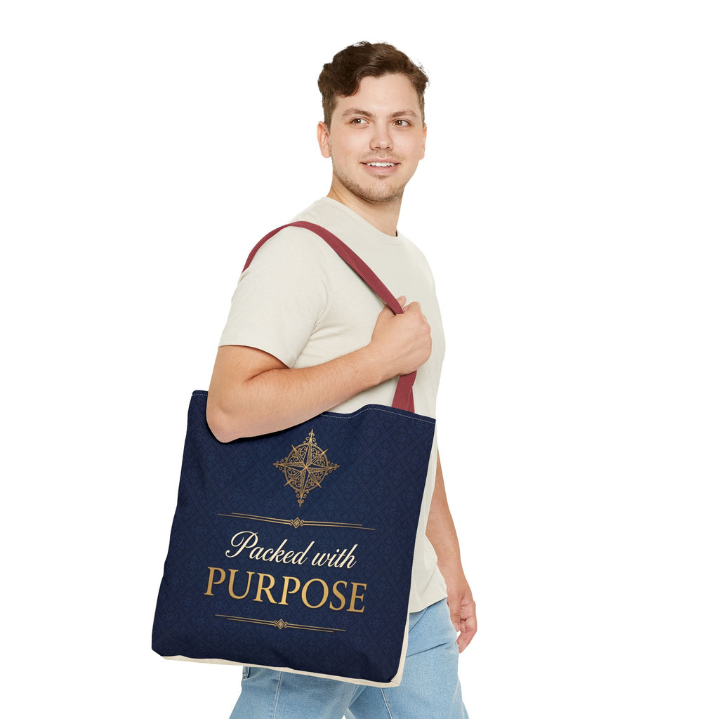 Packed with Purpose Tote | Inspirational Nurse Gift Tote Bag | Healthcare Worker Appreciation Gift | Premium Polyester Carry-All