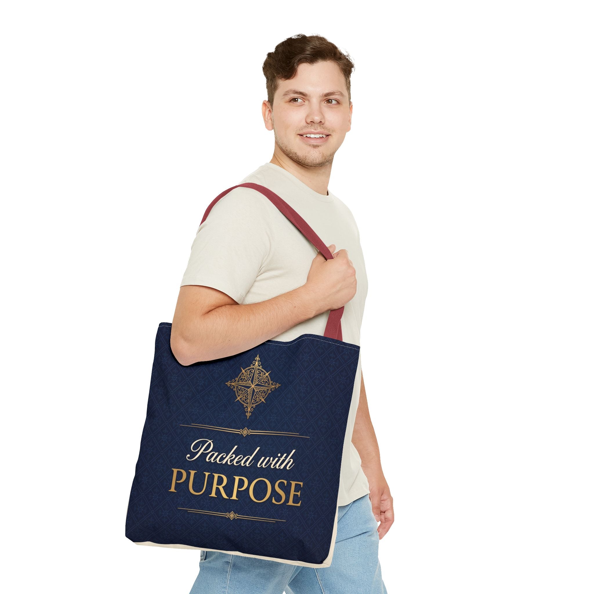 Packed with Purpose Tote | Inspirational Nurse Gift Tote Bag | Healthcare Worker Appreciation Gift | Premium Polyester Carry-All