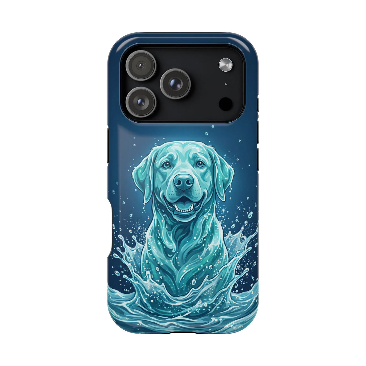 Water Splash Labrador Phone Case — Tough Magnetic Case with Wireless Charging