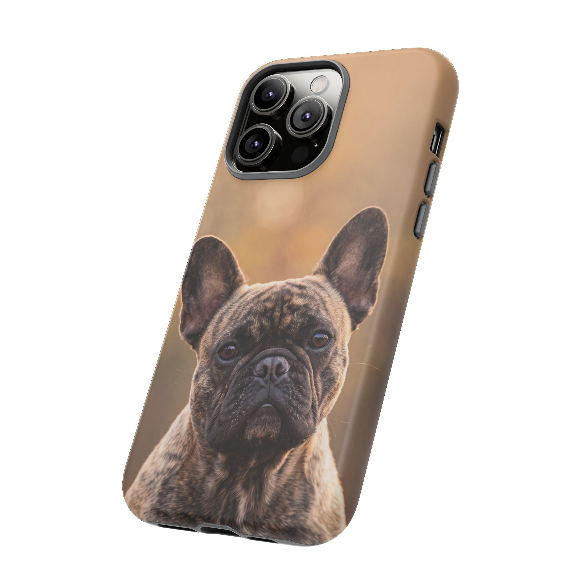 French Bulldog Portrait Phone Case | Realistic Brindle Frenchie Photo Case | iPhone & Samsung