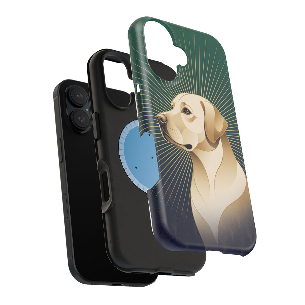 Art Deco Labrador Phone Case — Tough Magnetic Case with Wireless Charging