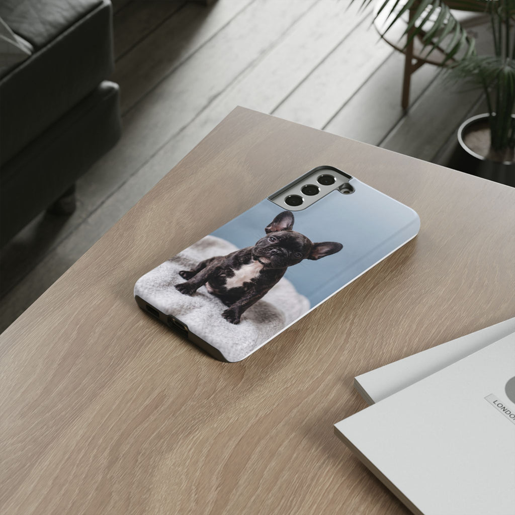 French Bulldog Puppy Phone Case | Adorable Brindle Frenchie Portrait | Samsung & iPhone