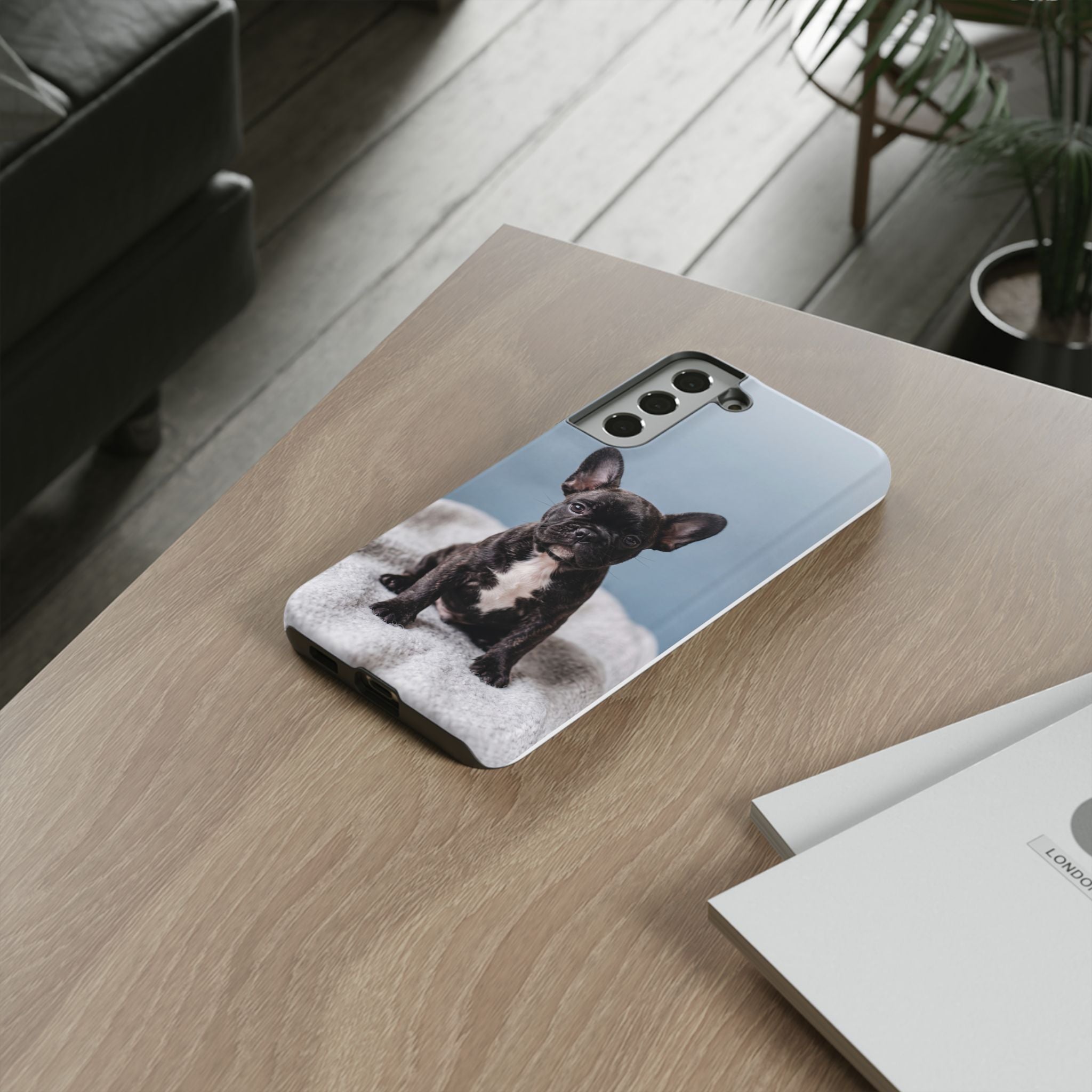 French Bulldog Puppy Phone Case | Adorable Brindle Frenchie Portrait | Samsung & iPhone