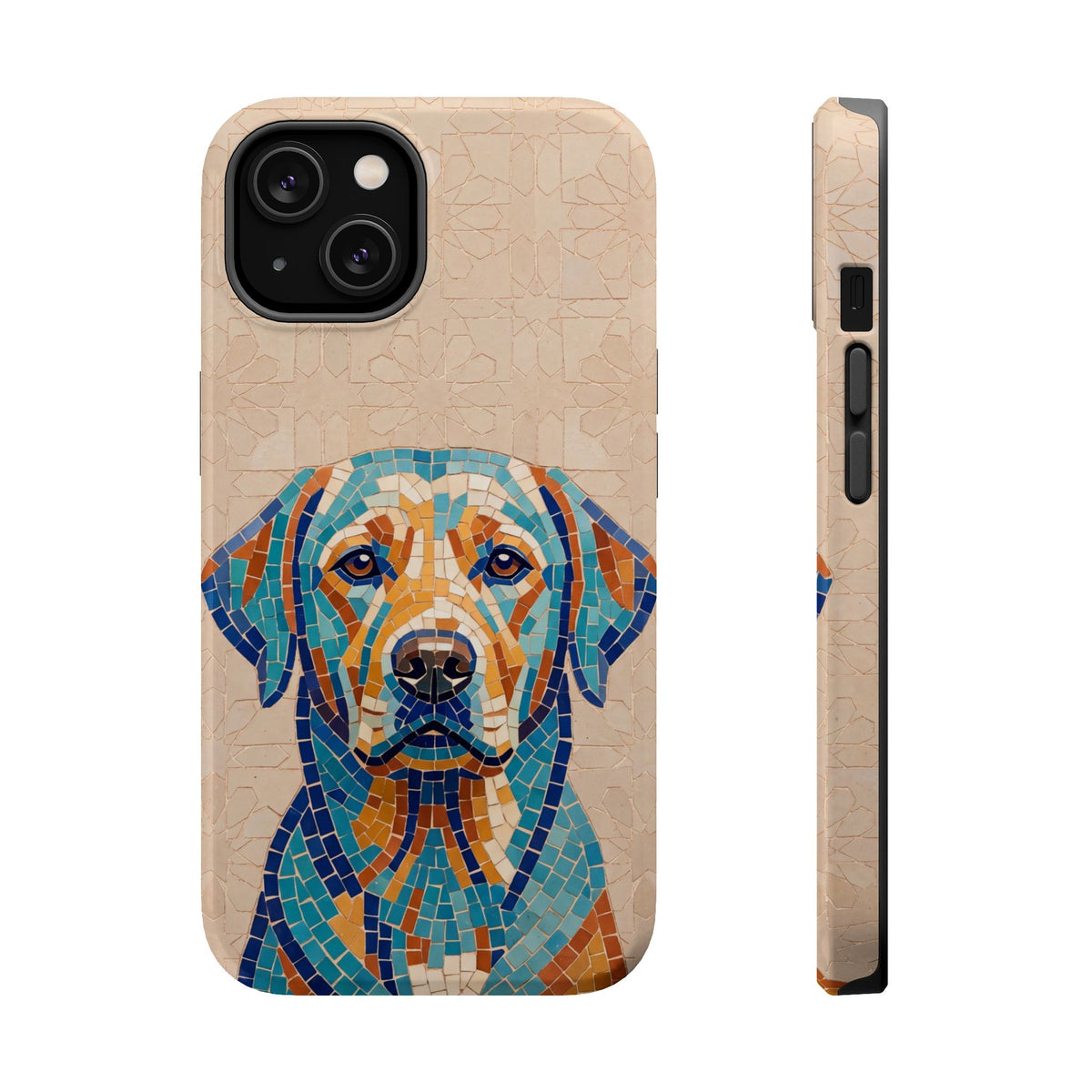 Colorful Labrador Art Phone Case — Tough Magnetic Case with Wireless Charging