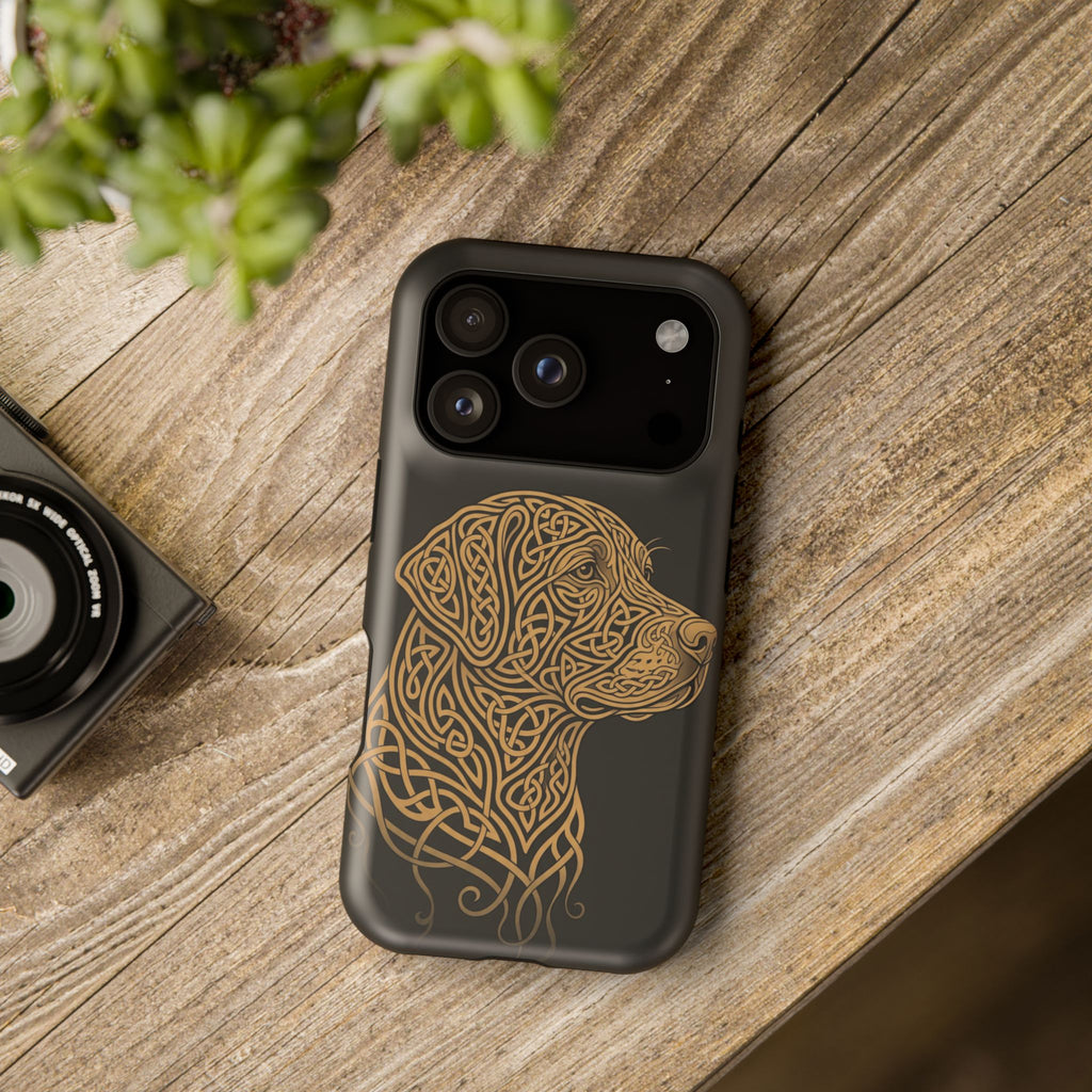 Celtic Knotwork Labrador Phone Case — Tough Magnetic Case with Wireless Charging