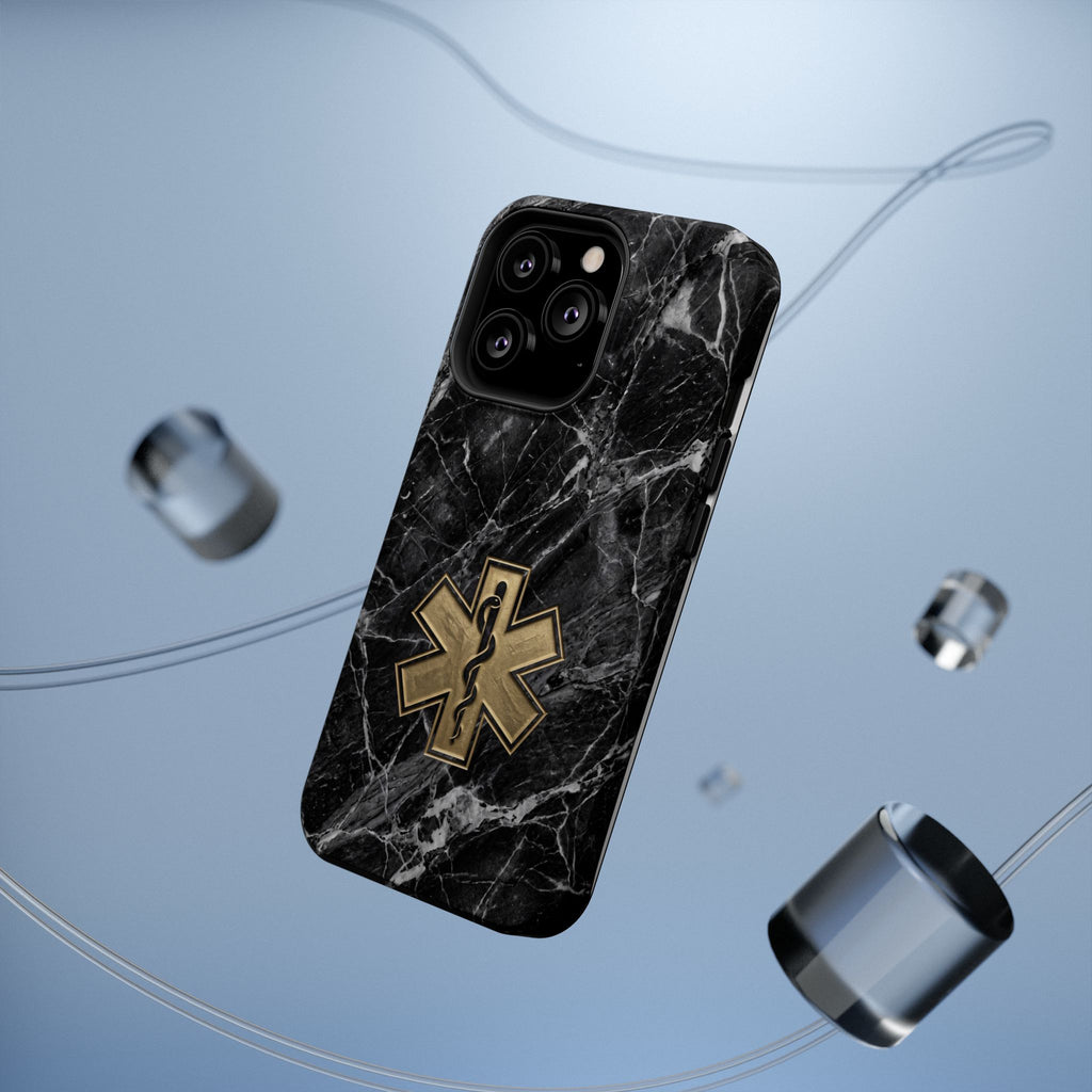 Paramedic/EMT Marble Phone Case — Magnetic Wireless Charging Cover