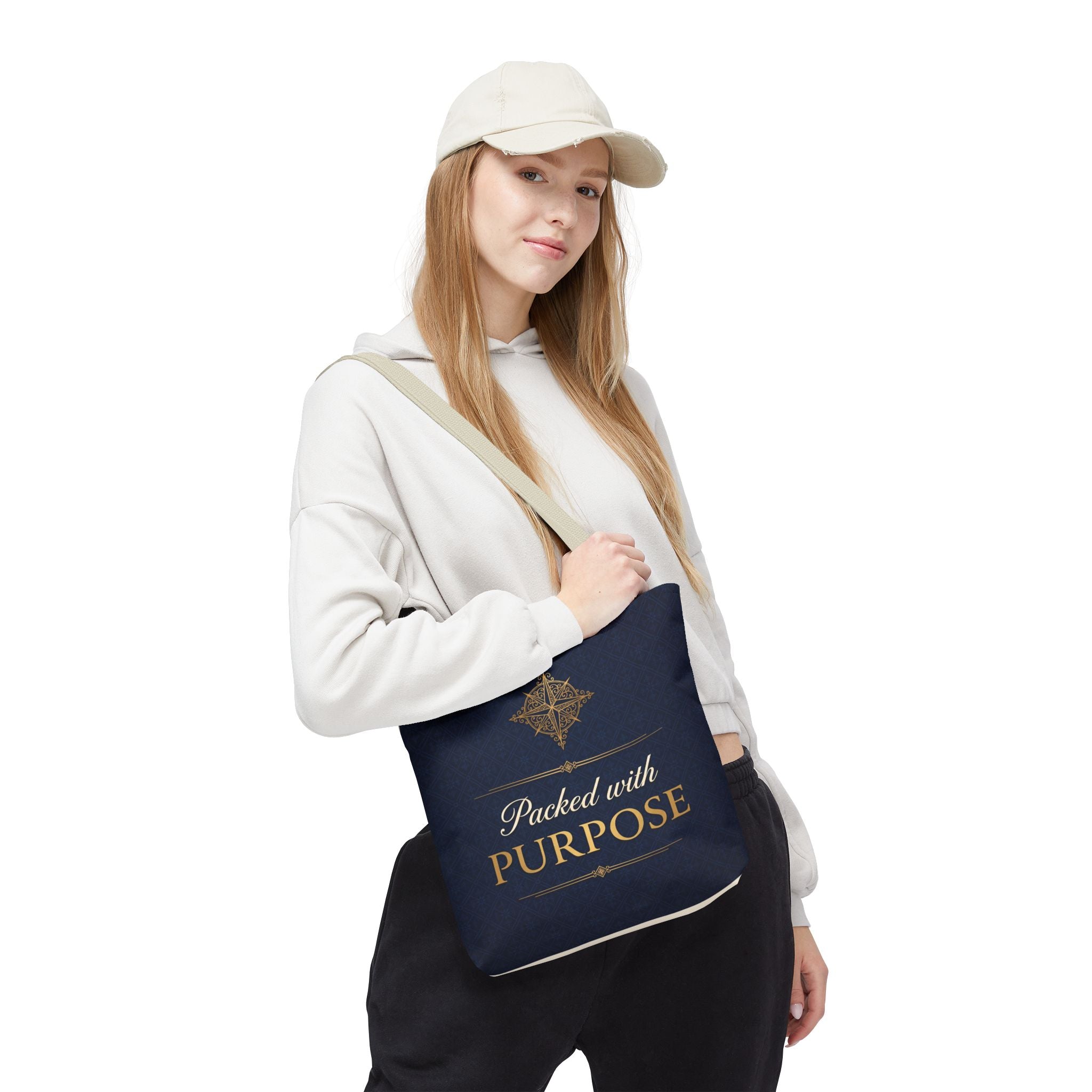 Packed with Purpose Tote | Inspirational Nurse Gift Tote Bag | Healthcare Worker Appreciation Gift | Premium Polyester Carry-All