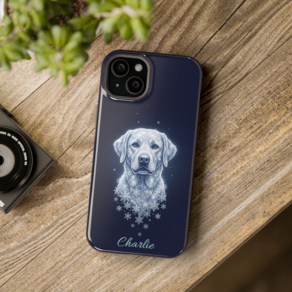 Personalized Winter Snowflake Labrador Phone Case — Tough Magnetic Case with Wireless Charging