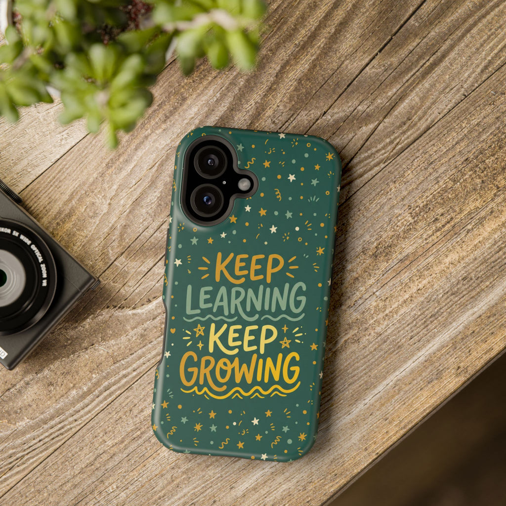 Keep Learning Keep Growing Teacher Phone Case — Wireless Charging Cover