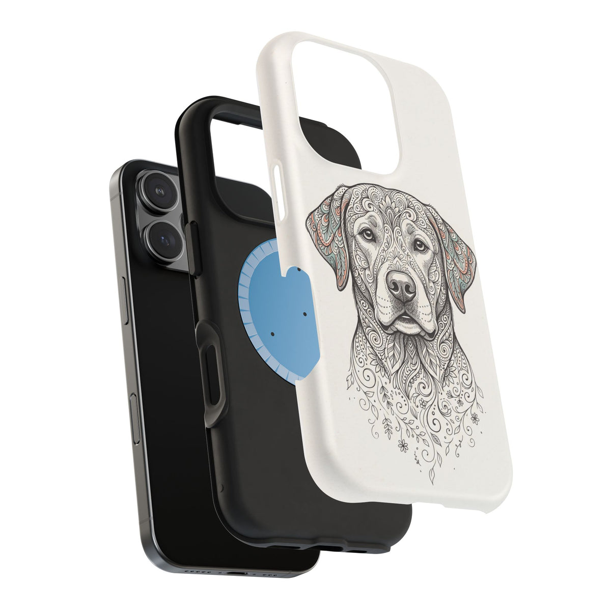 Mandala Labrador Phone Case — Tough Magnetic Case with Wireless Charging